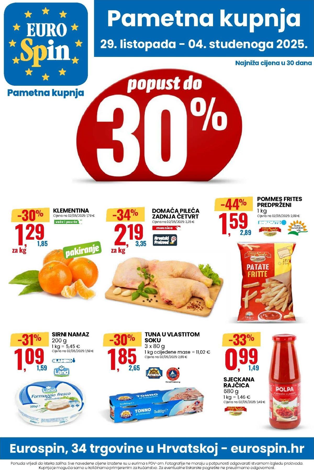 Prelistajte katalog Eurospin, vrijedi od 29.10. do 04.11.