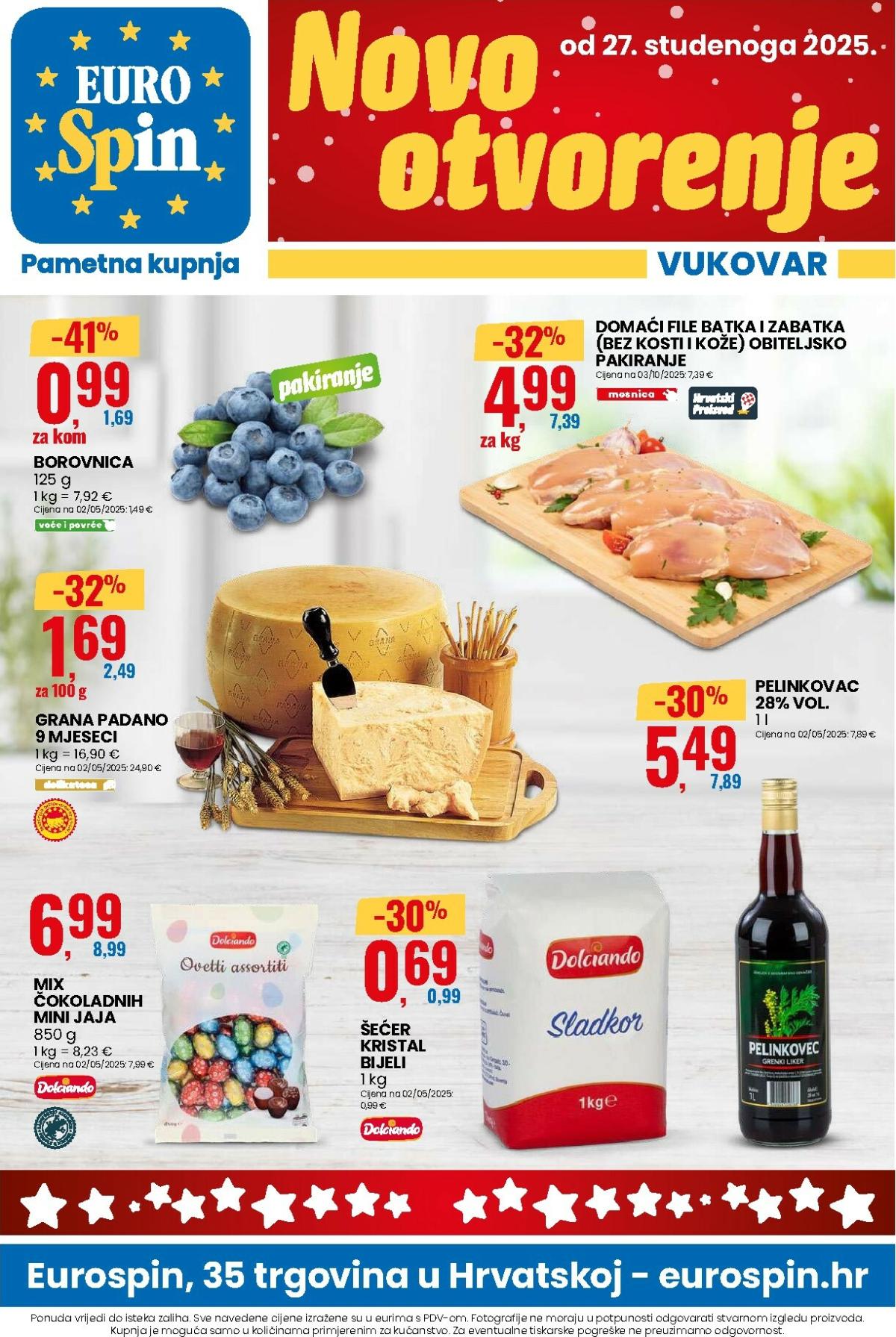 Prelistajte katalog Eurospin - Otvorenje Vukovar, vrijedi od 27.11. do 02.12.
