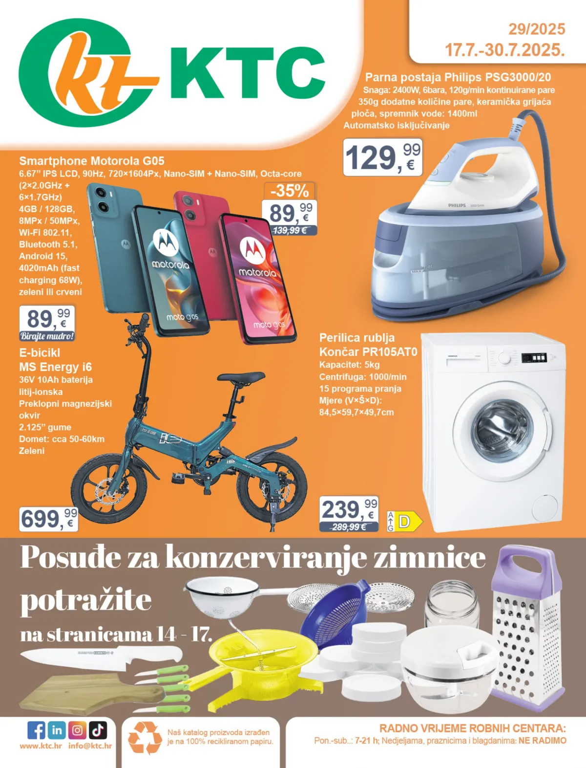 Prelistajte katalog KTC - Tehnika i posude, vrijedi od 17.07. do 30.07.
