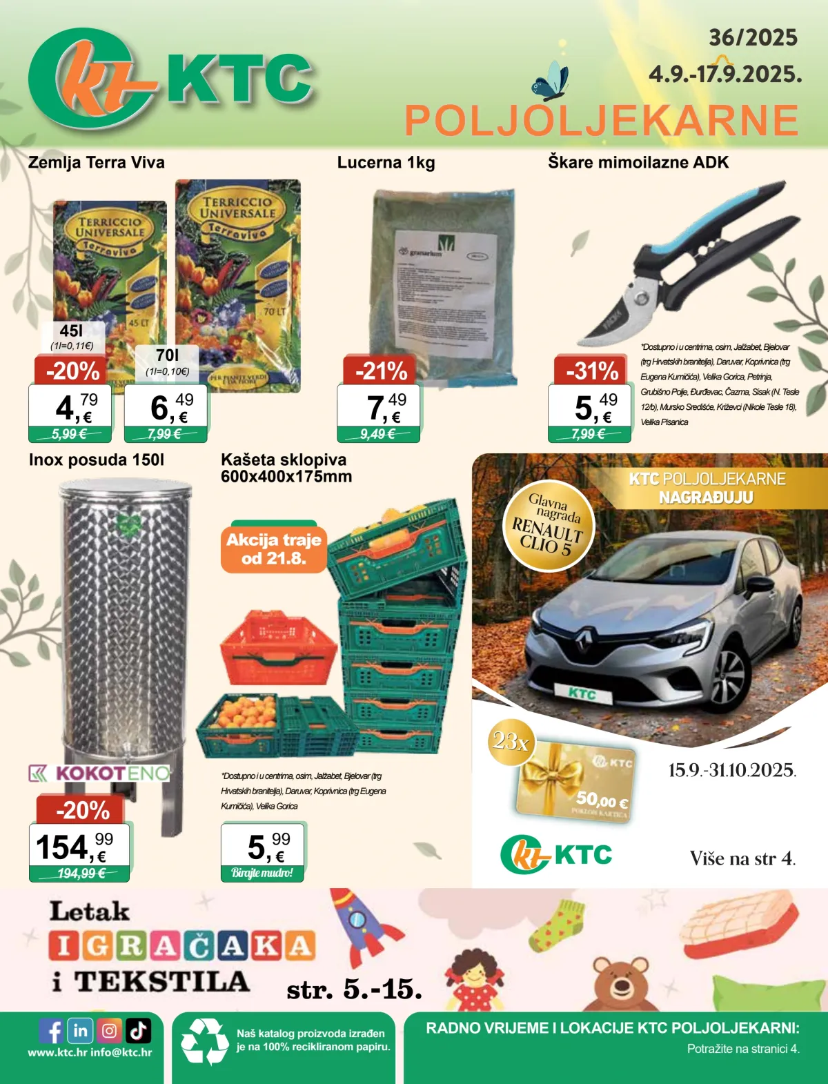Prelistajte katalog KTC - Poljoljekarne, vrijedi od 04.09. do 17.09.