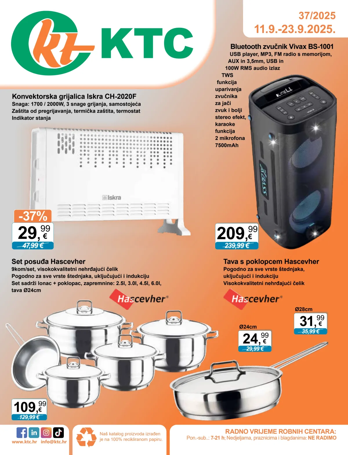 Prelistajte katalog KTC - Tehnika i posude, vrijedi od 11.09. do 23.09.