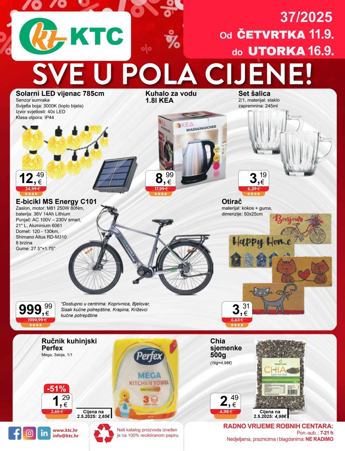 Prelistajte katalog KTC - Sve u pola cijene, vrijedi od 11.09. do 16.09.