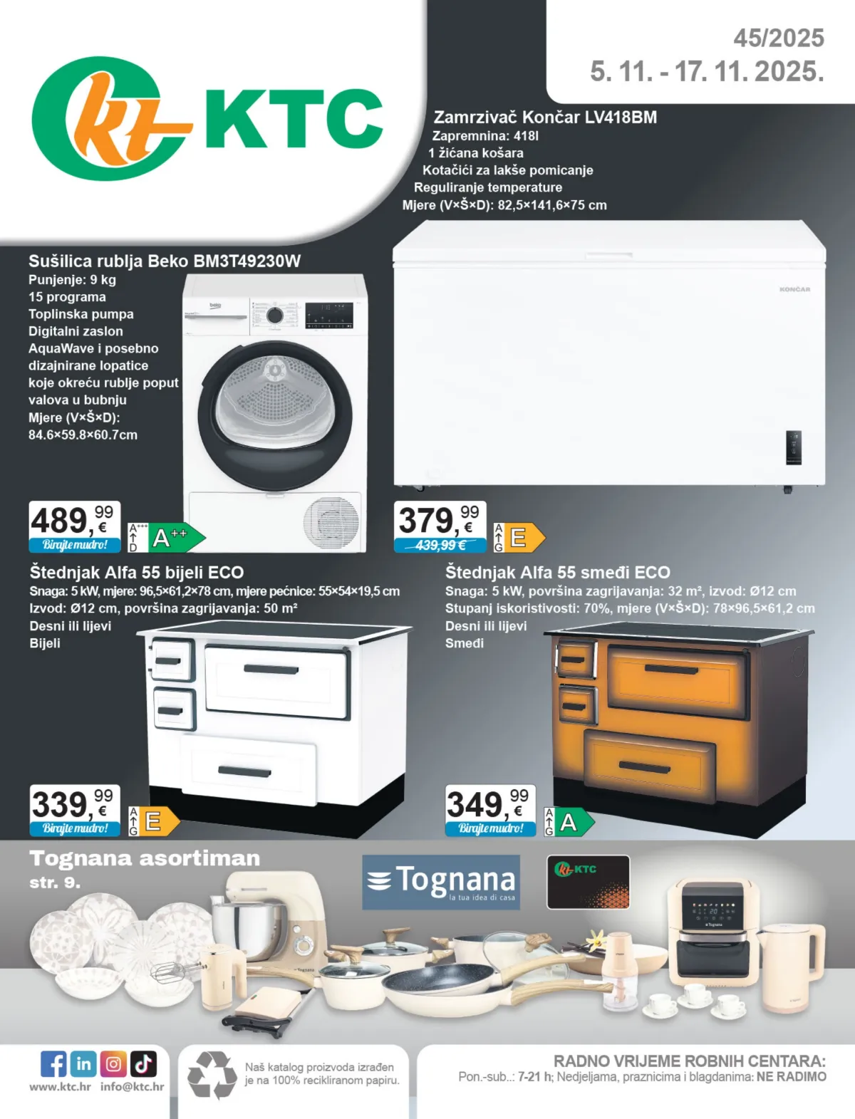 Prelistajte katalog KTC - Tehnika i posude, vrijedi od 05.11. do 17.11.