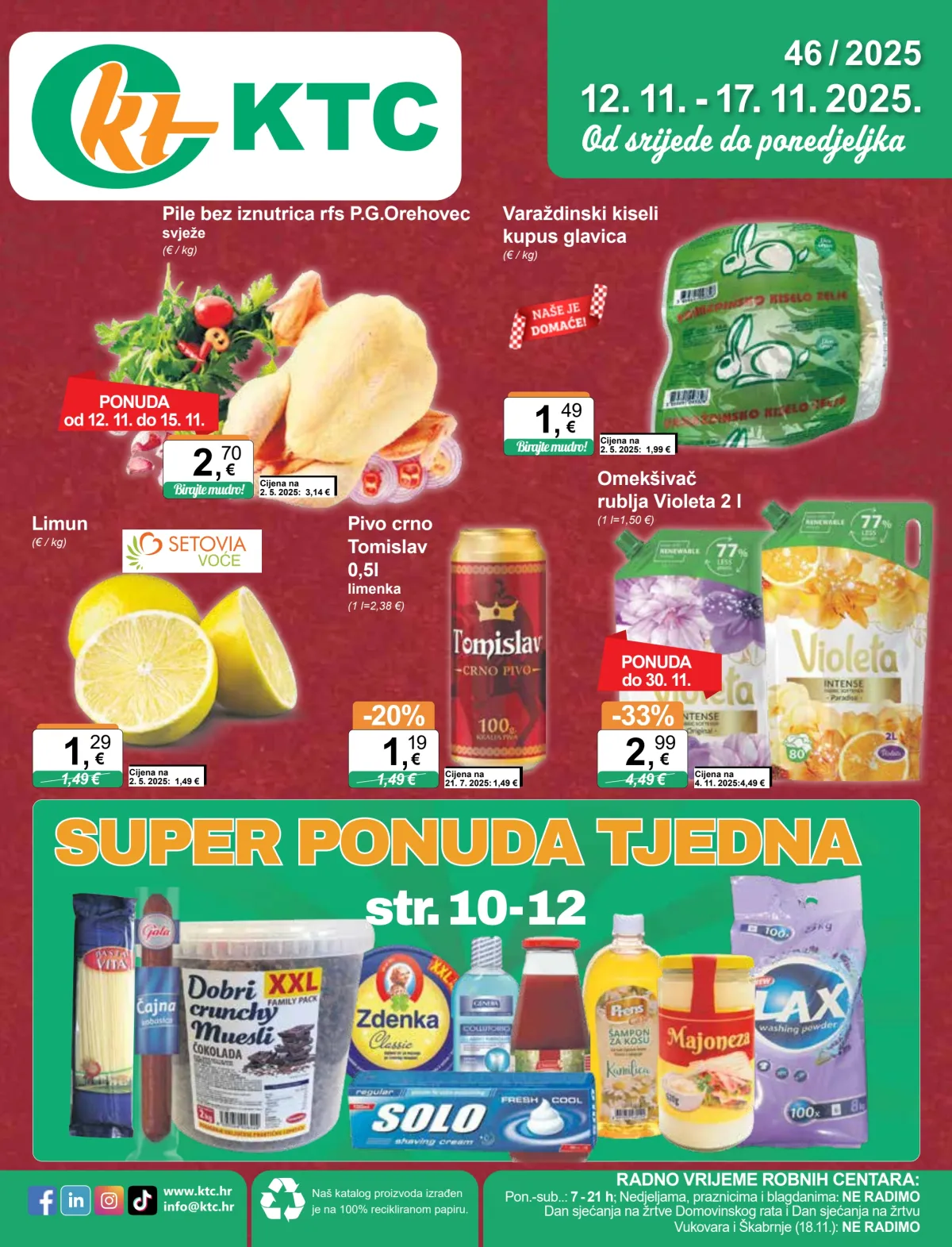 Prelistajte katalog KTC, vrijedi od 12.11. do 17.11.