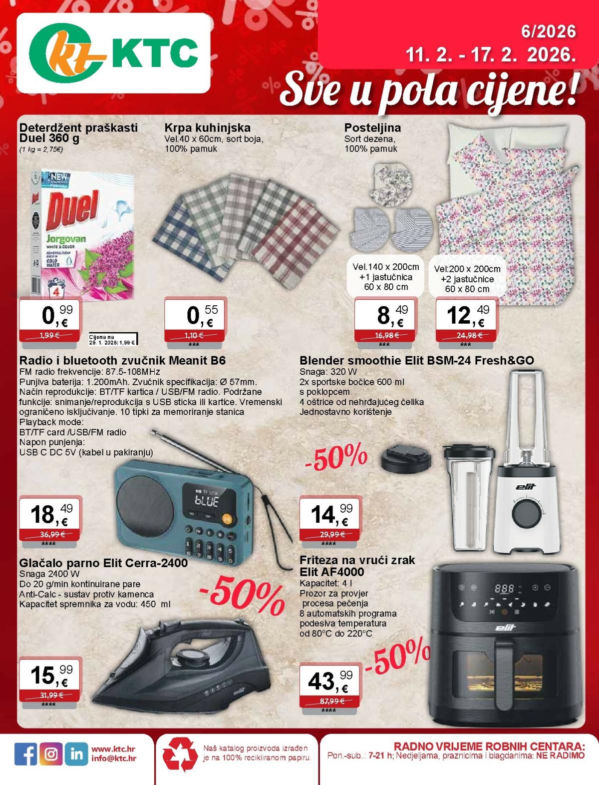 Prelistajte katalog KTC - Tehnika I Posuđe, vrijedi od 11.02.2026 do 17.02.2026