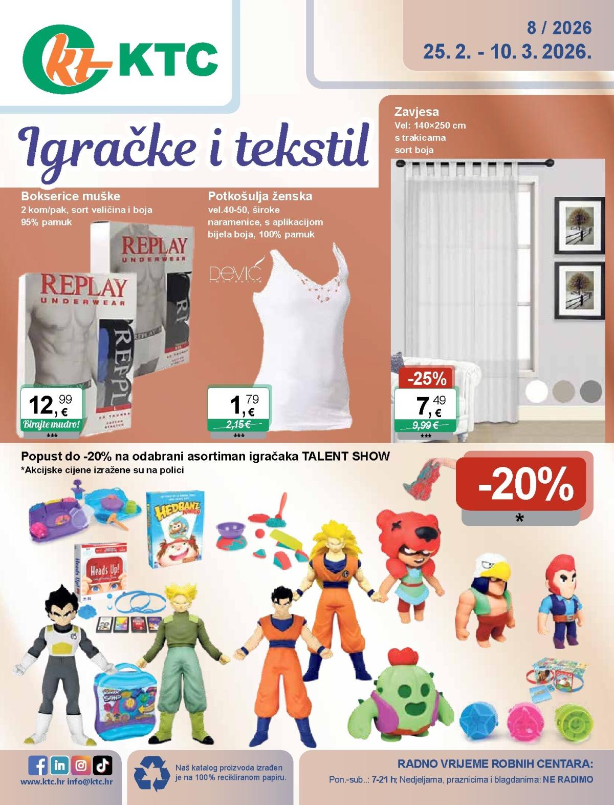 Prelistajte katalog KTC - Igračke i tekstil, vrijedi od 25.02.2026 do 10.03.2026
