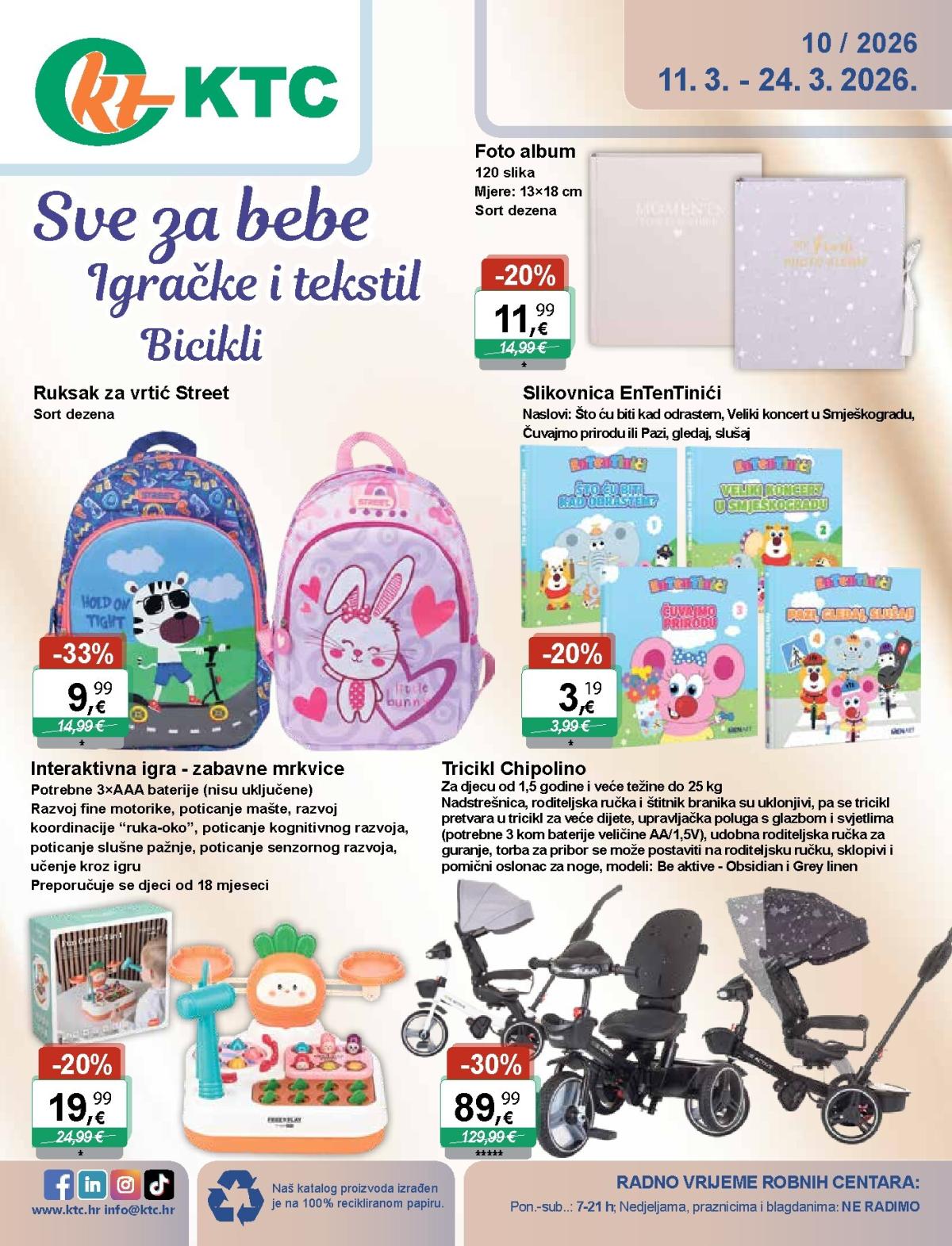 Prelistajte katalog KTC - Igračke i Tekstil, vrijedi od 11.03.2026 do 24.03.2026