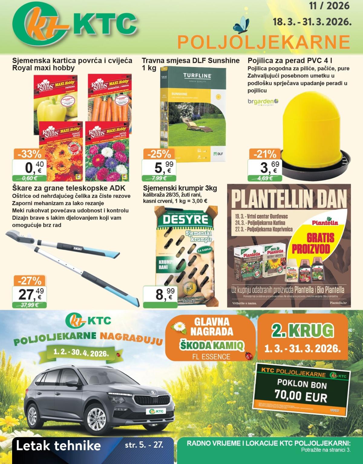 Prelistajte katalog KTC - Poljoljekarne, vrijedi od 18.03.2026 do 31.03.2026