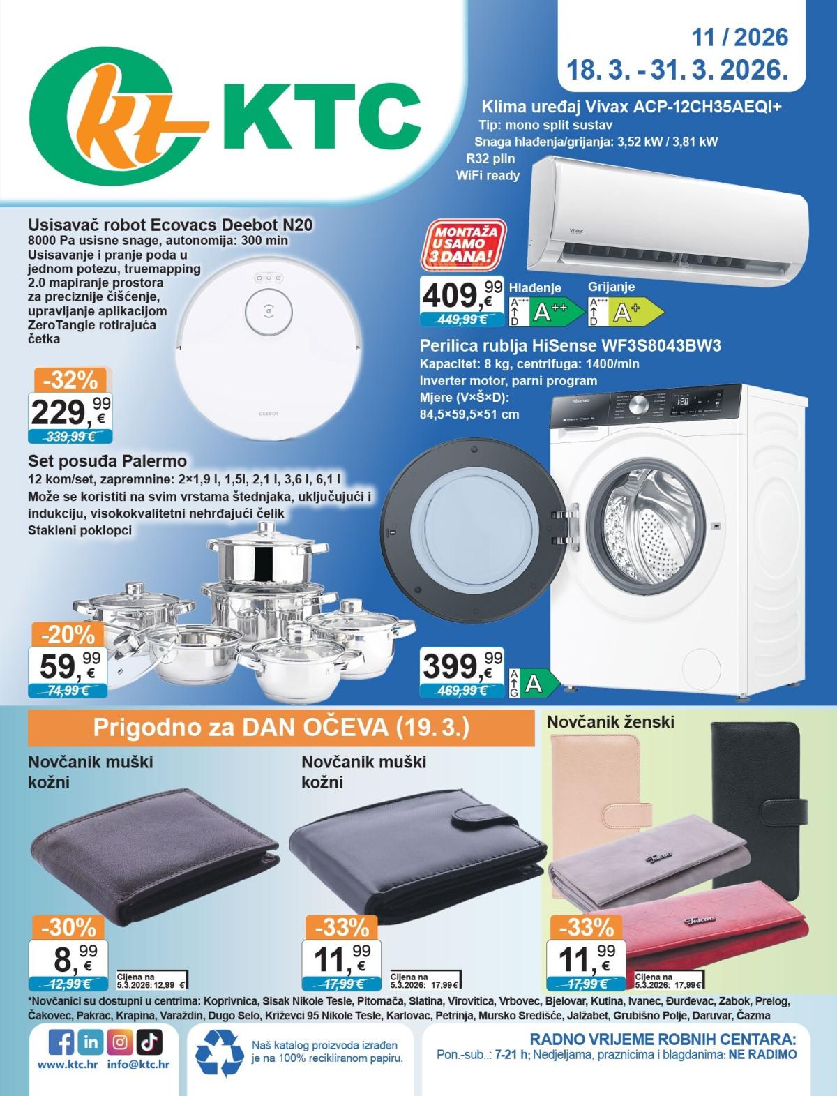 Prelistajte katalog KTC - Tehnika i posude, vrijedi od 18.03.2026 do 31.03.2026