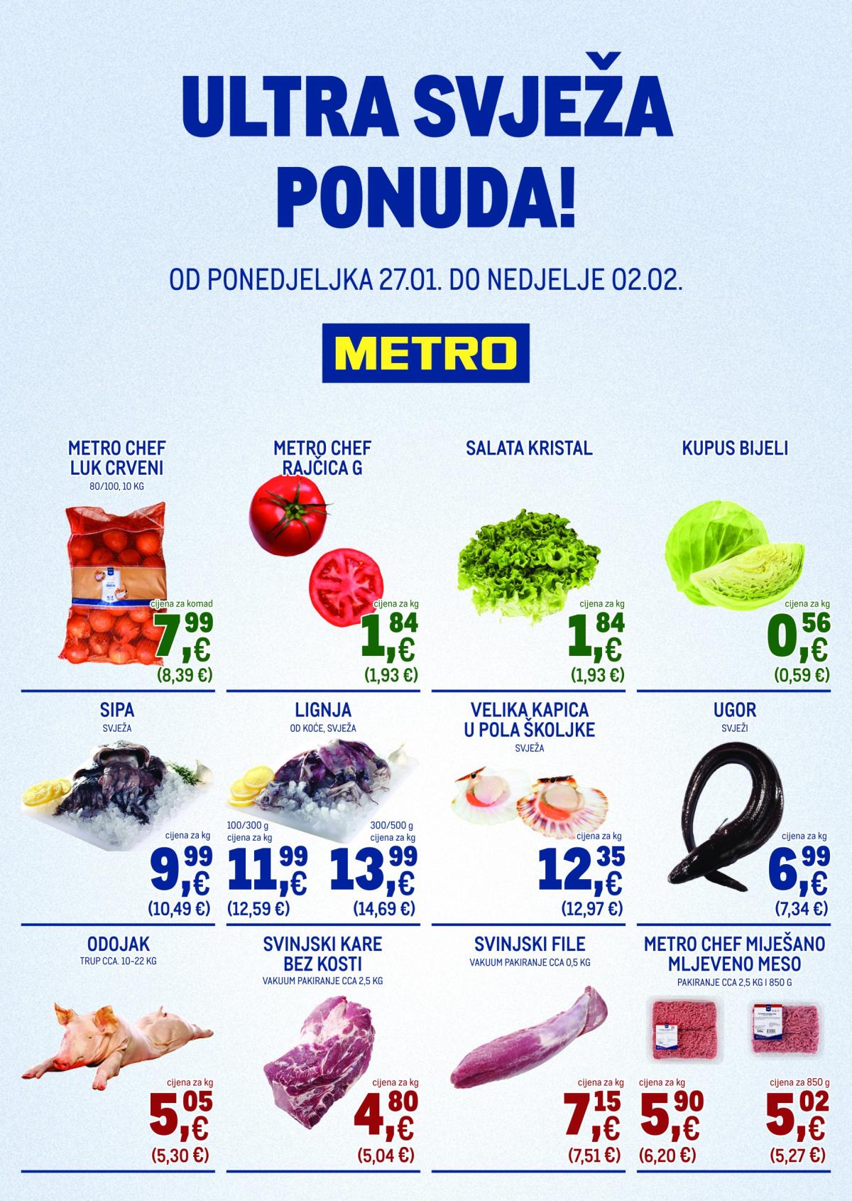 Metro - Ultra svježa ponuda katalog vrijedi od 27.01. do 02.02.