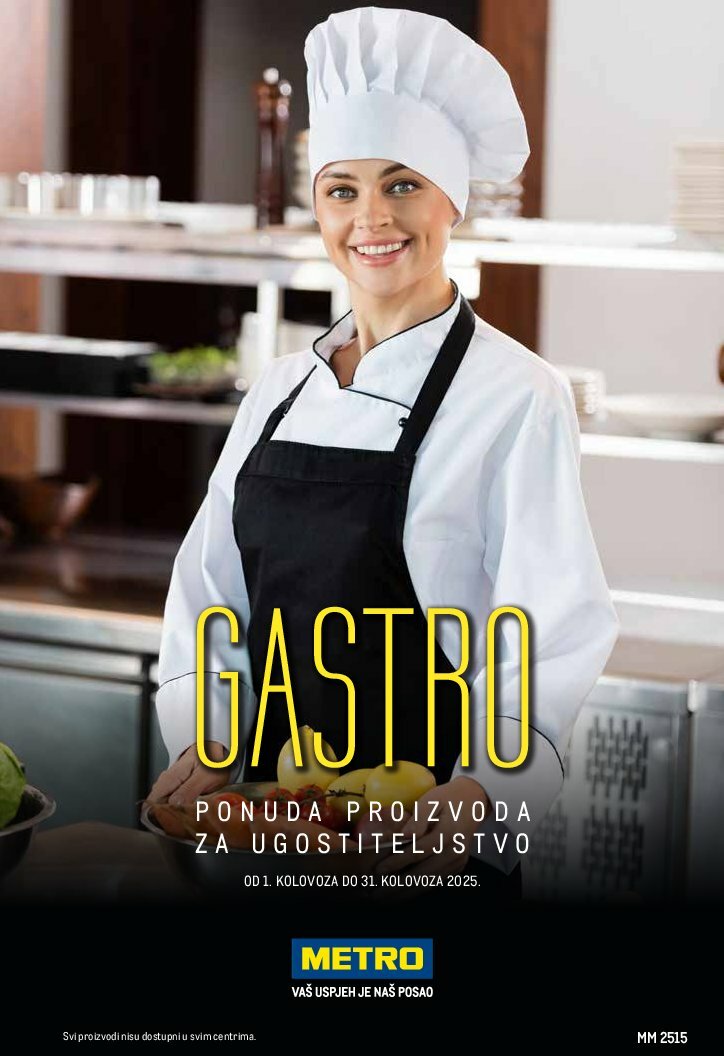 Prelistajte katalog Metro - Gastro, vrijedi od 01.08. do 31.08.