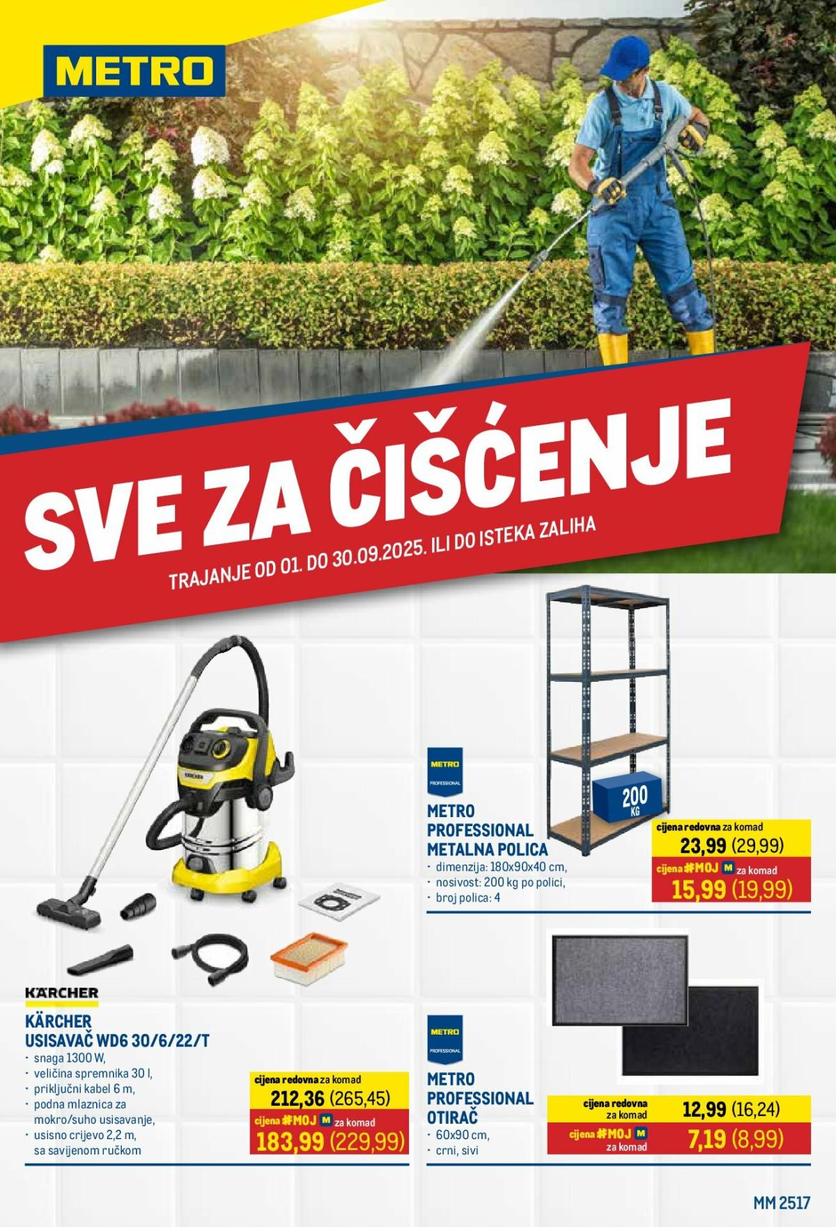 Prelistajte katalog Metro - Sve za čišćenje, vrijedi od 01.09. do 30.09.