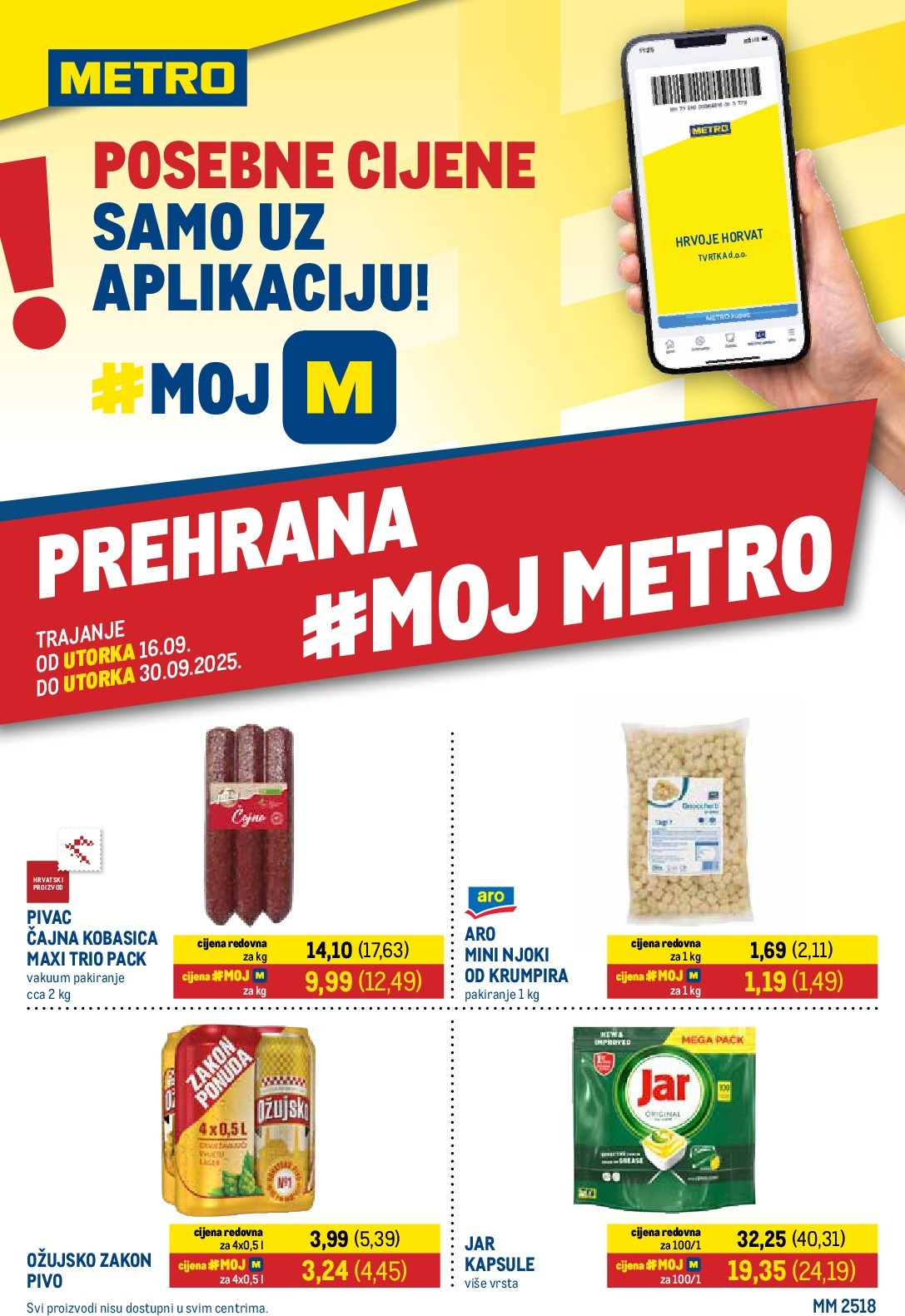 Prelistajte katalog Metro - Prehrana i neprehrana, vrijedi od 16.09. do 30.09.