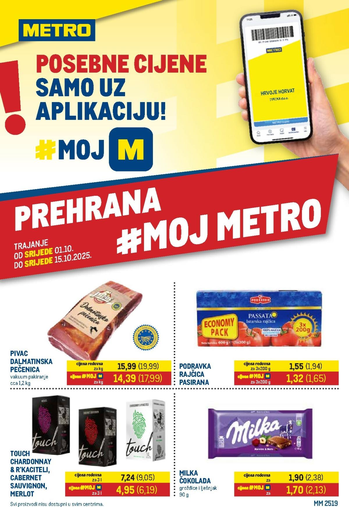 Prelistajte katalog Metro - Prehrana i neprehrana, vrijedi od 01.10. do 15.10.