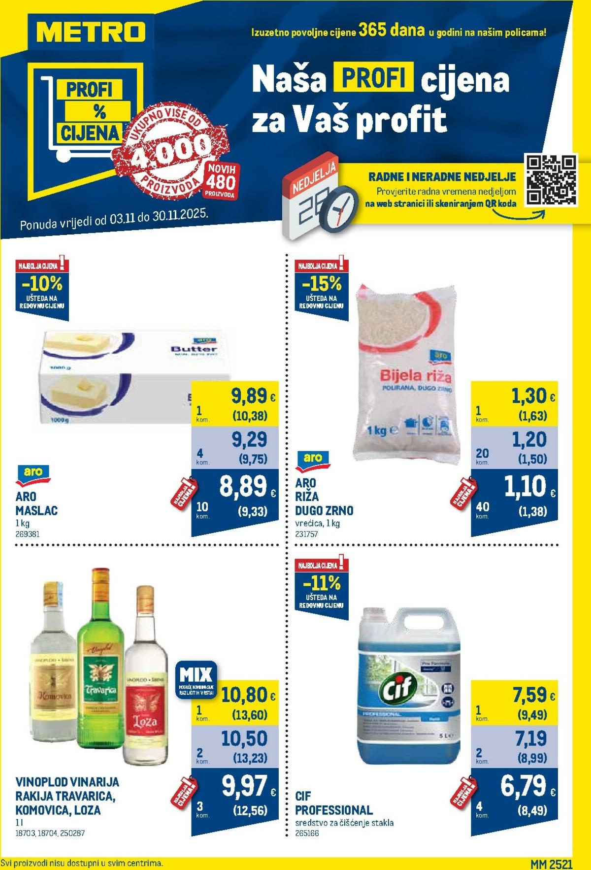 Prelistajte katalog Metro - Profi cijena, vrijedi od 03.11. do 30.11.