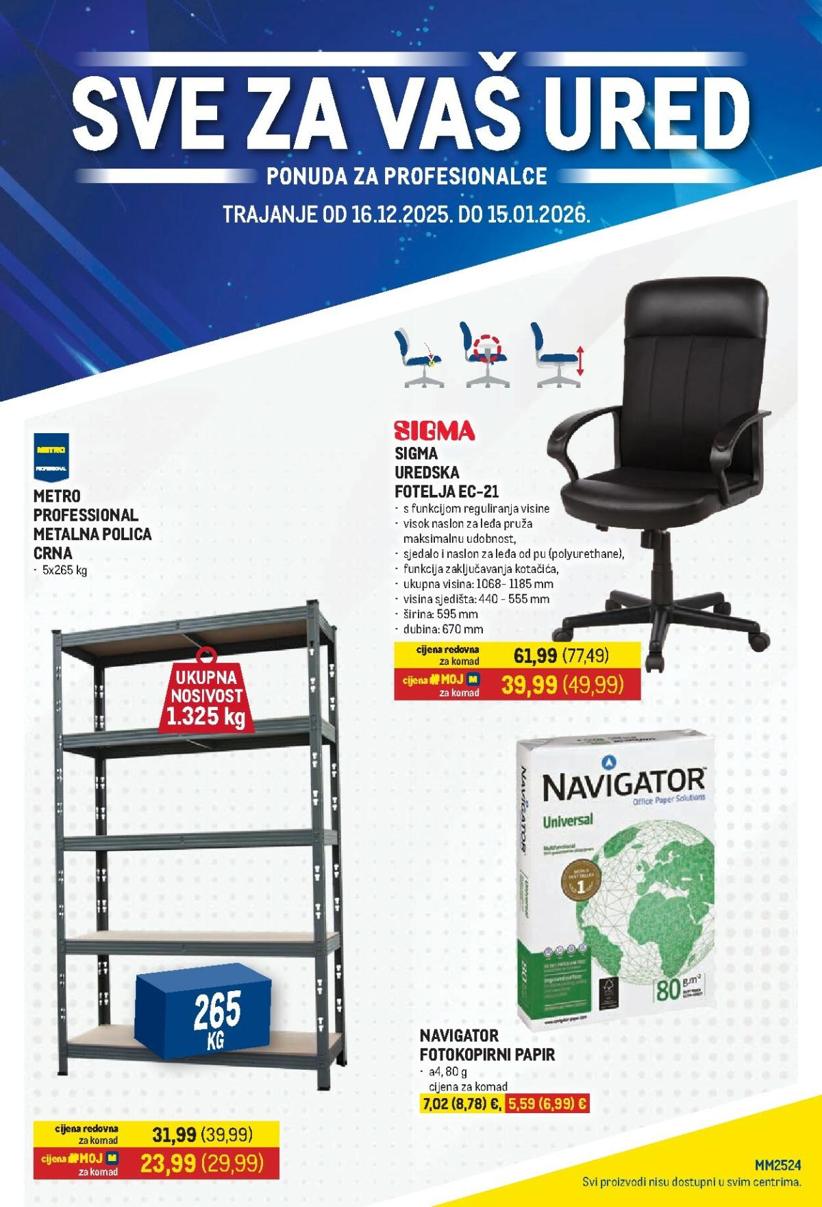 Prelistajte katalog Metro - Sve za ured, vrijedi od 16.12. do 15.01.