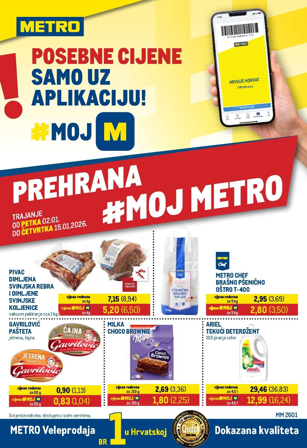 Prelistajte katalog Metro - Prehrana i neprehrana, vrijedi od 02.01. do 15.01.