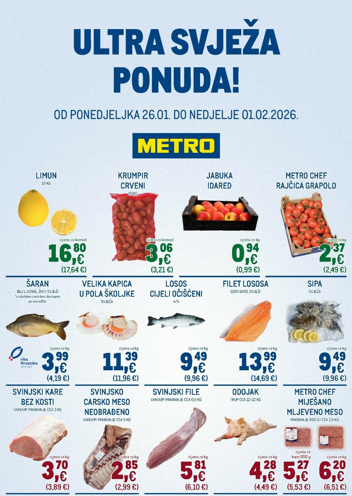 Prelistajte katalog Metro - Ultra svježa ponuda, vrijedi od 26.01. do 01.02.
