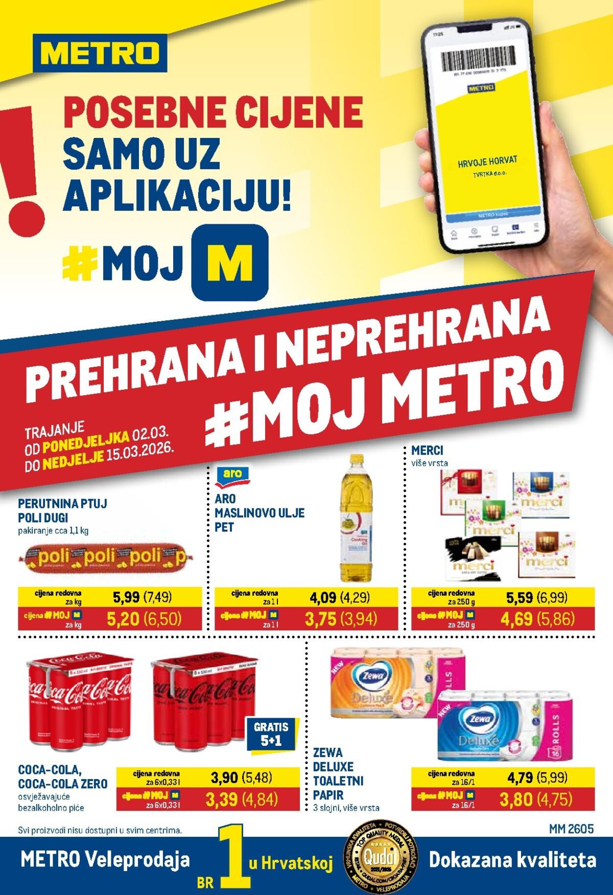 Prelistajte katalog Metro - Prehrana i neprehrana, vrijedi od 02.03.2026 do 15.03.2026