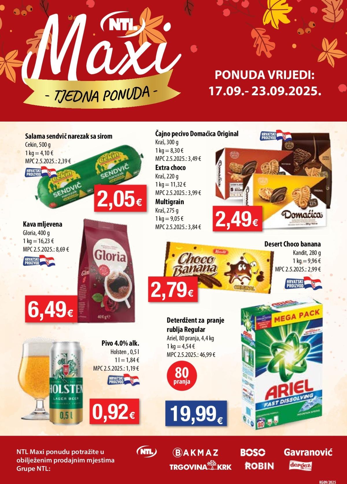 Prelistajte katalog NTL - Maxi tjedna ponuda, vrijedi od 17.09. do 23.09.