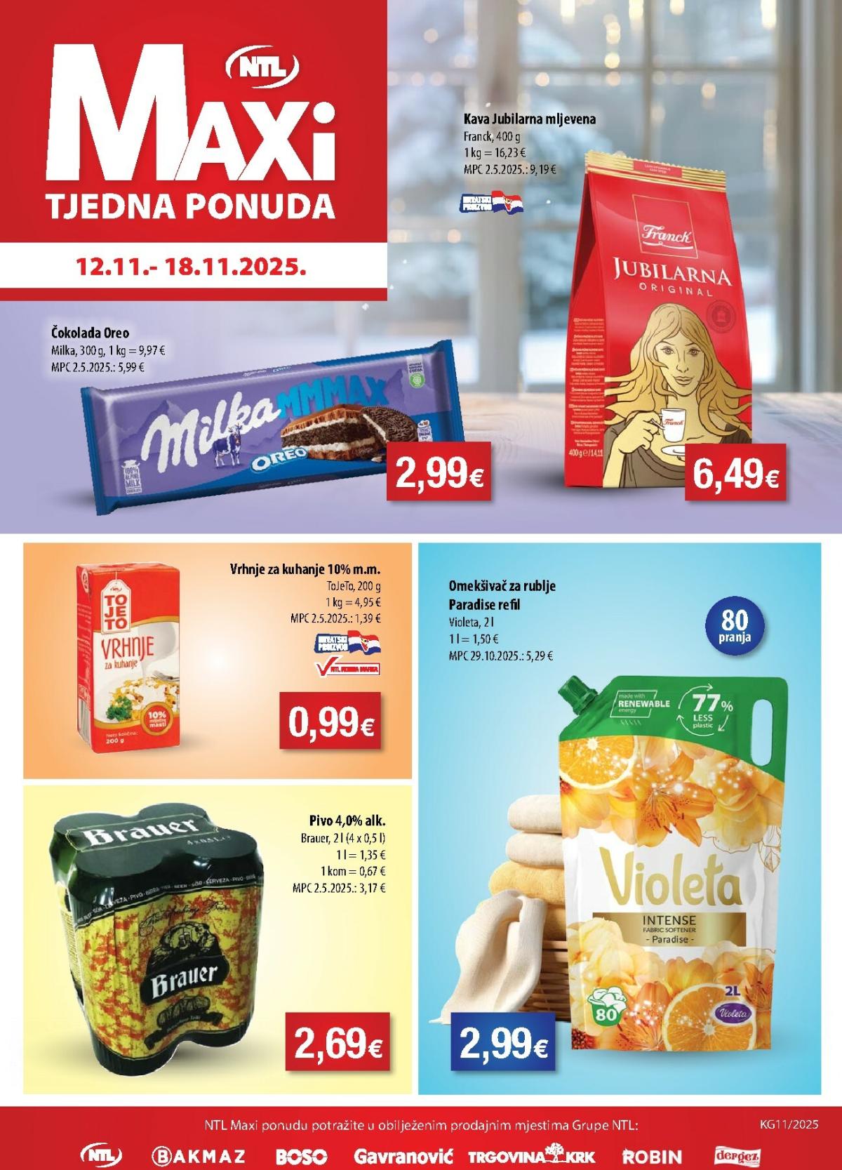 Prelistajte katalog NTL - Maxi tjedna ponuda, vrijedi od 12.11. do 18.11.