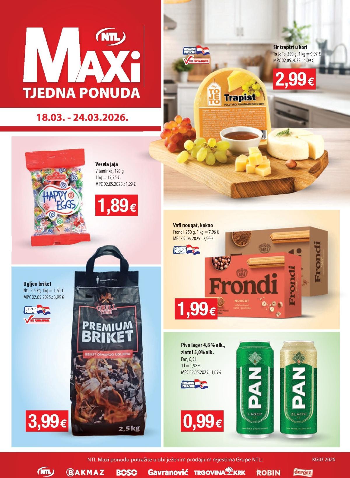 Prelistajte katalog NTL - Maxi tjedna ponuda, vrijedi od 18.03.2026 do 24.03.2026