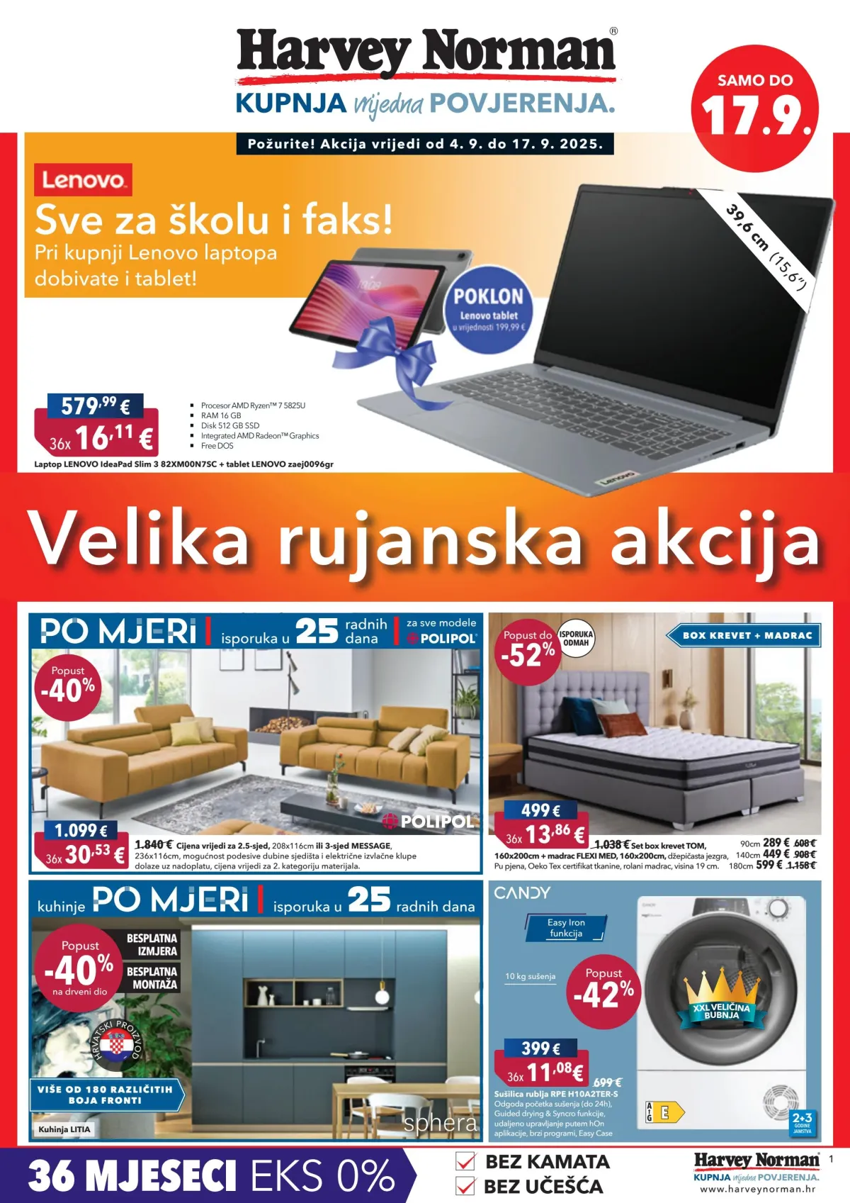 Prelistajte katalog Harvey Norman - Velika rujanska akcija, vrijedi od 04.09. do 17.09.