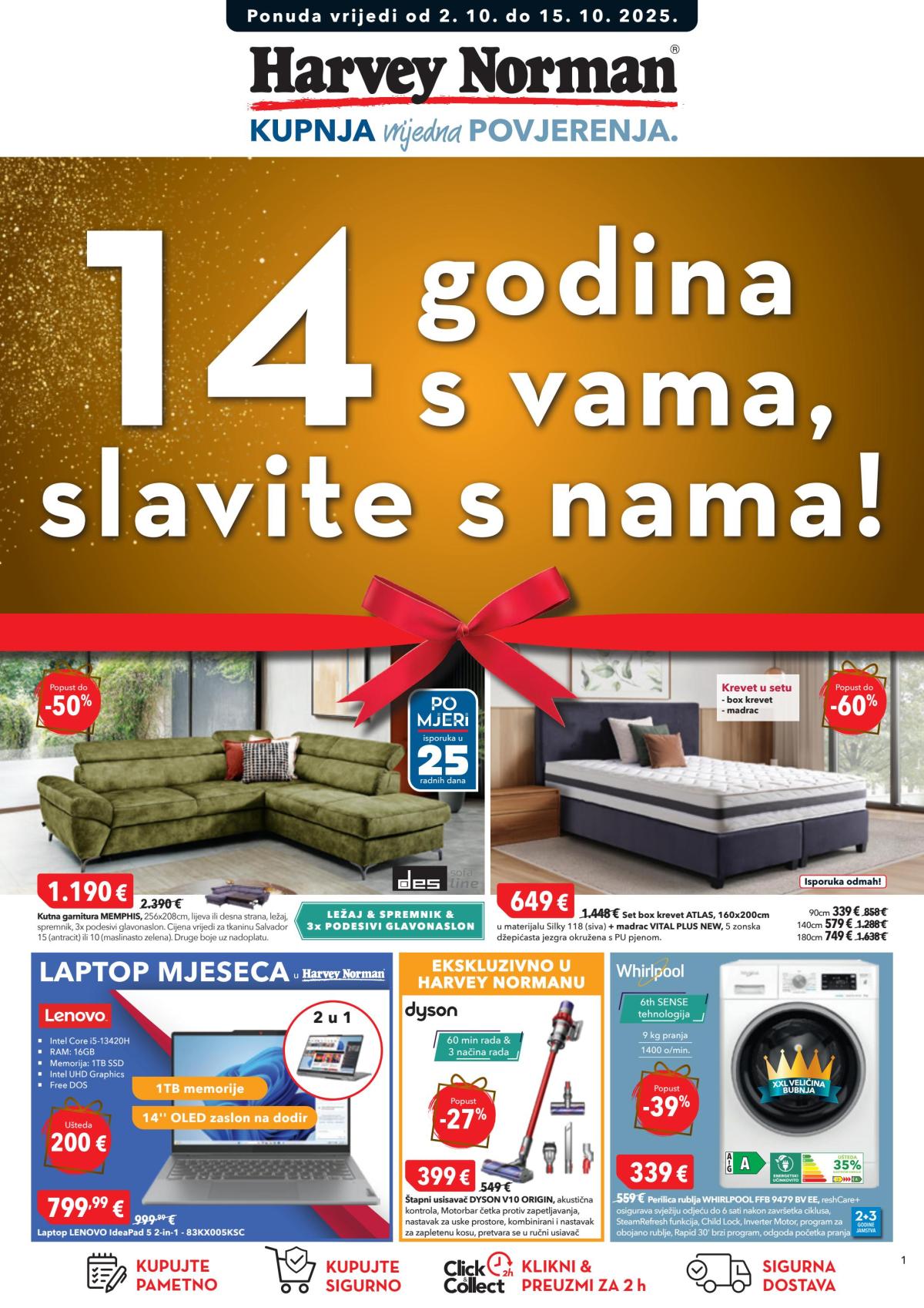 Prelistajte katalog Harvey Norman, vrijedi od 02.10. do 15.10.