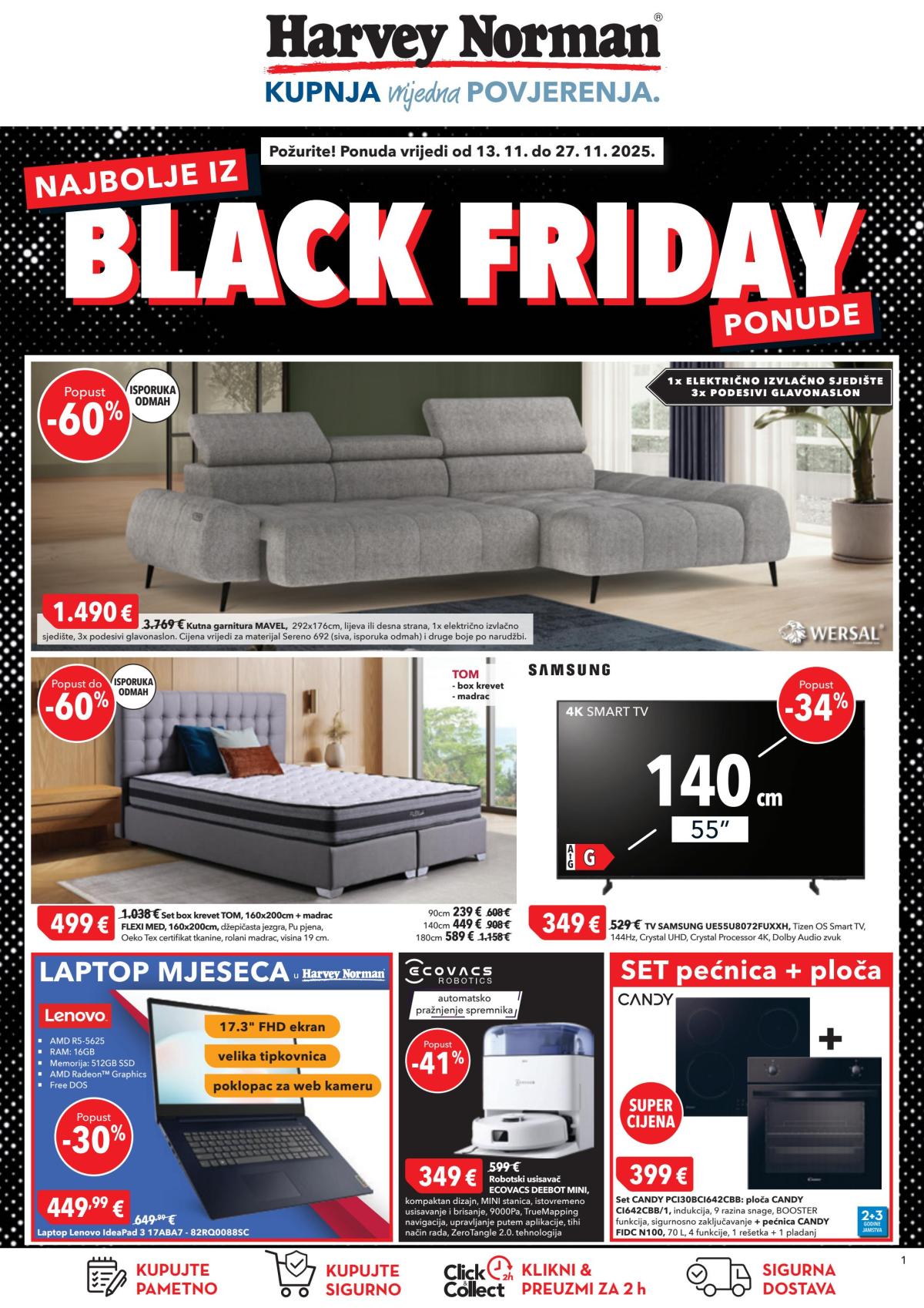 Prelistajte katalog Harvey Norman - Black Friday, vrijedi od 13.11. do 27.11.