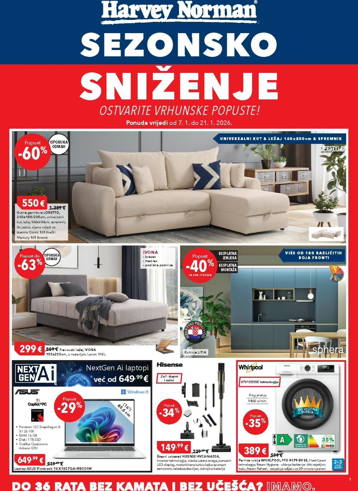 Prelistajte katalog Harvey Norman, vrijedi od 07.01. do 21.01.