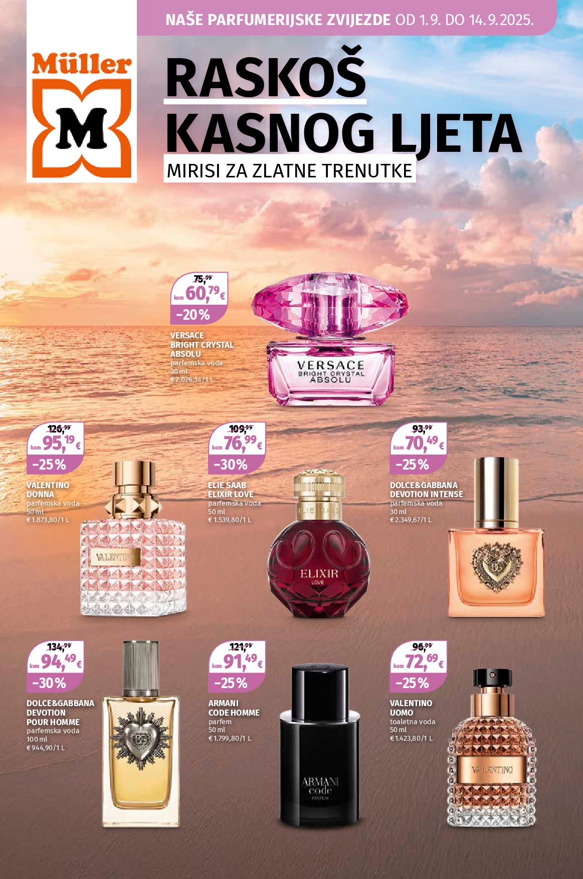 Prelistajte katalog Müller - Parfumerijske zvijezde, vrijedi od 01.09. do 14.09.