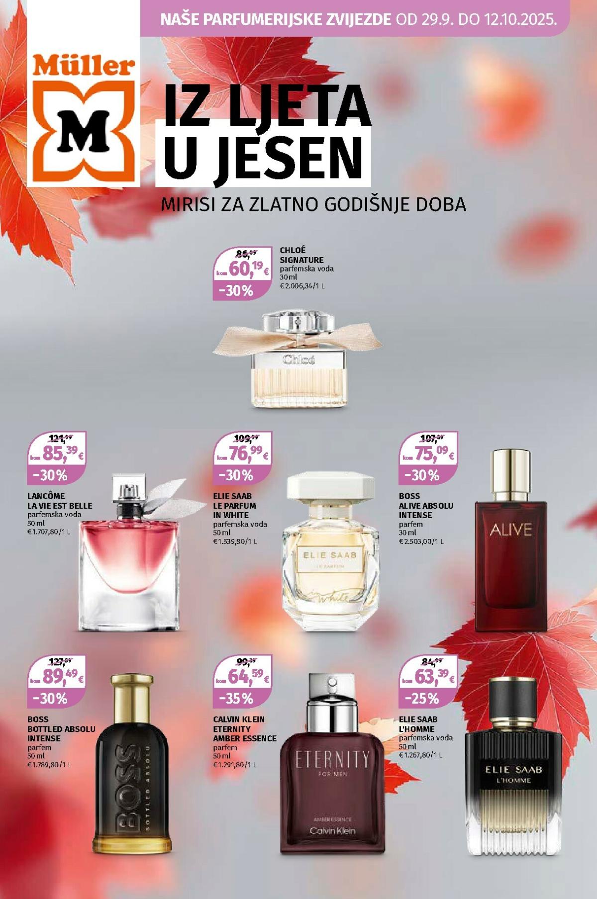 Prelistajte katalog Müller - Parfumerijske zvijezde, vrijedi od 29.09. do 12.10.