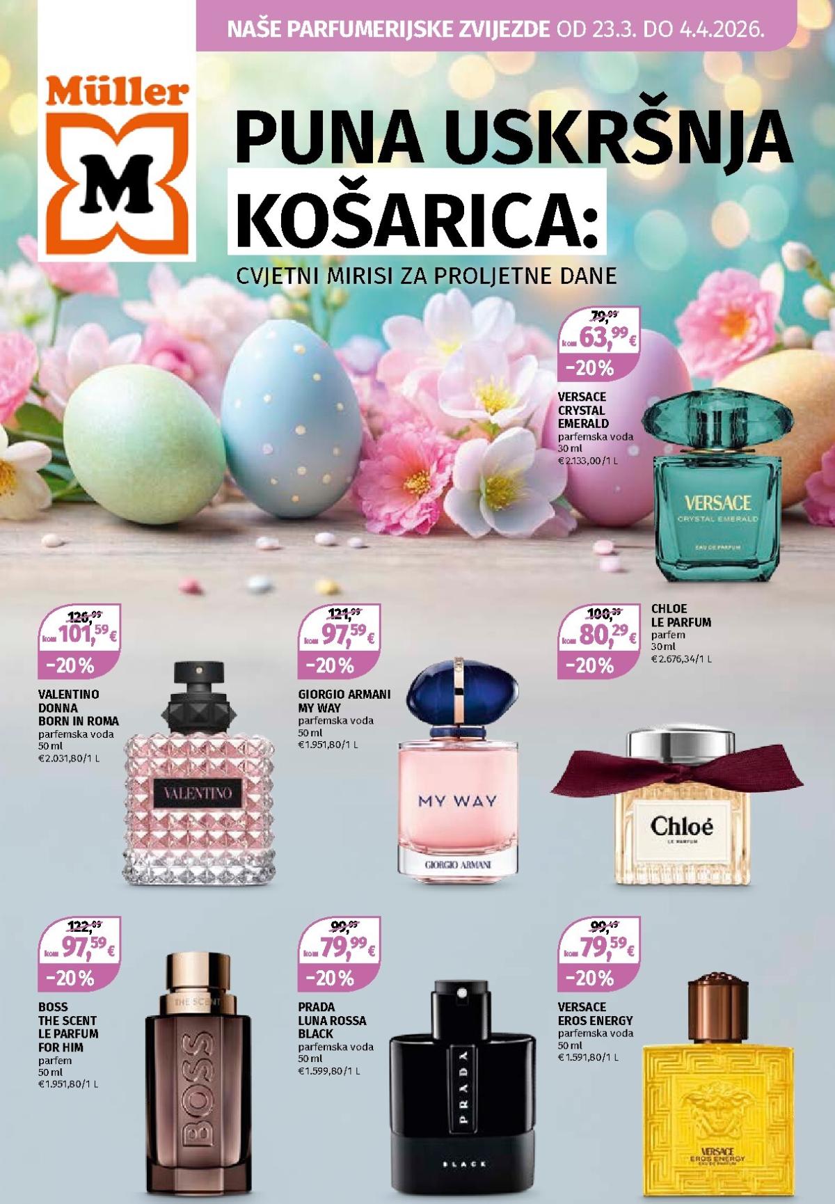 Prelistajte katalog Müller - Parfumerijske zvijezde, vrijedi od 23.03.2026 do 04.04.2026