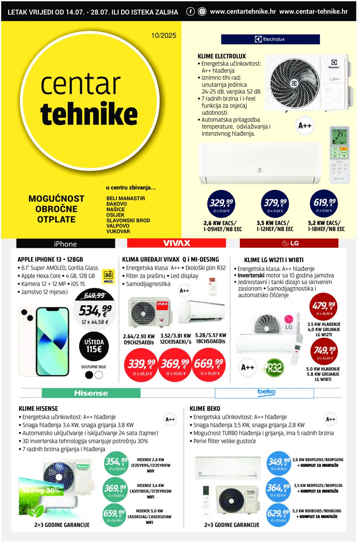 Prelistajte katalog Centar tehnike, vrijedi od 14.07. do 28.07.