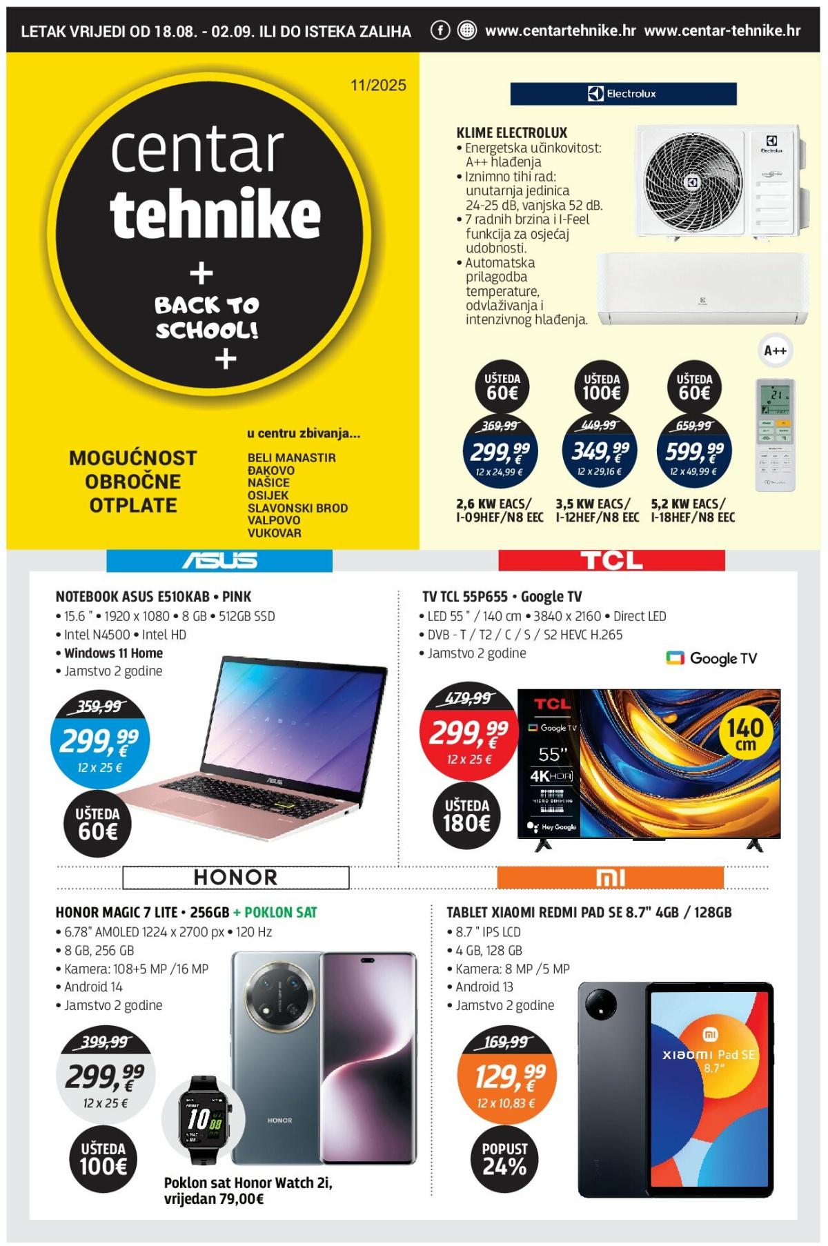 Prelistajte katalog Centar tehnike, vrijedi od 18.08. do 02.09.