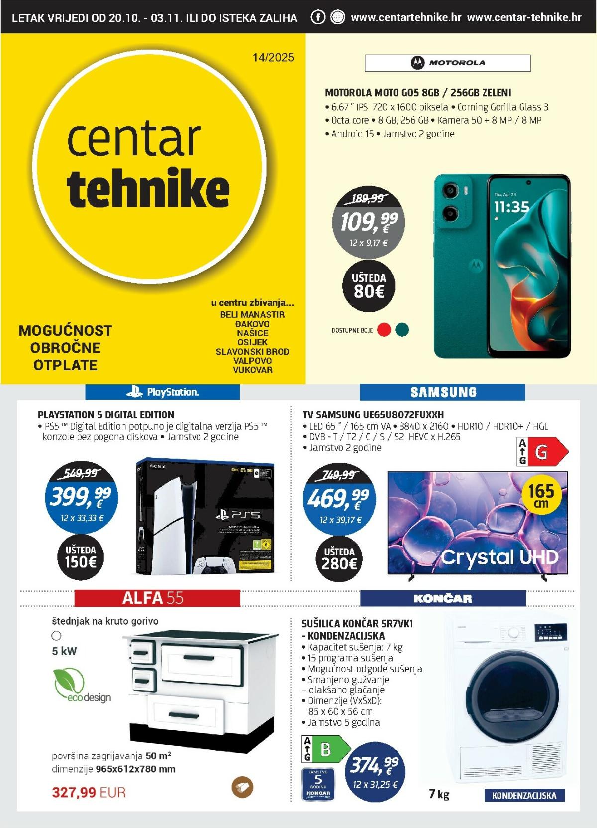 Prelistajte katalog Centar tehnike, vrijedi od 20.10. do 03.11.