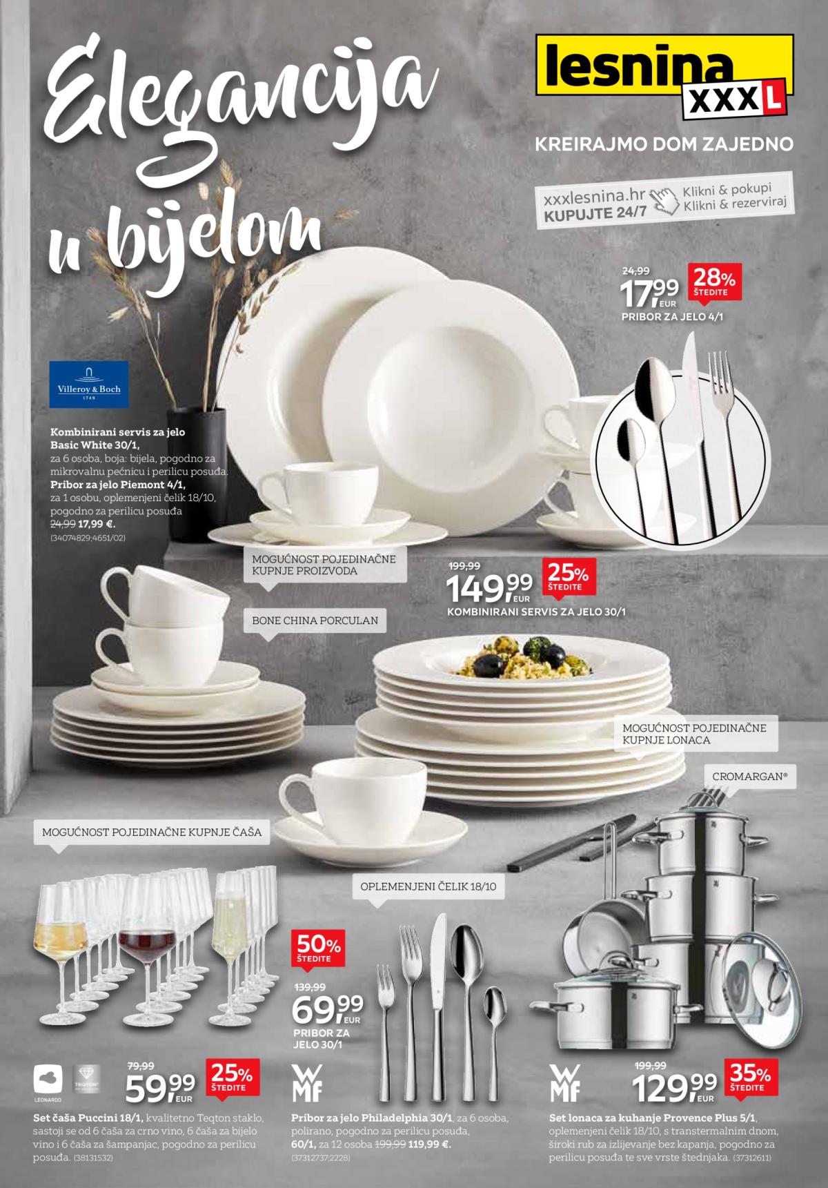 Lesnina - Elegancija u bijelom katalog vrijedi od 28.01. do 20.02.