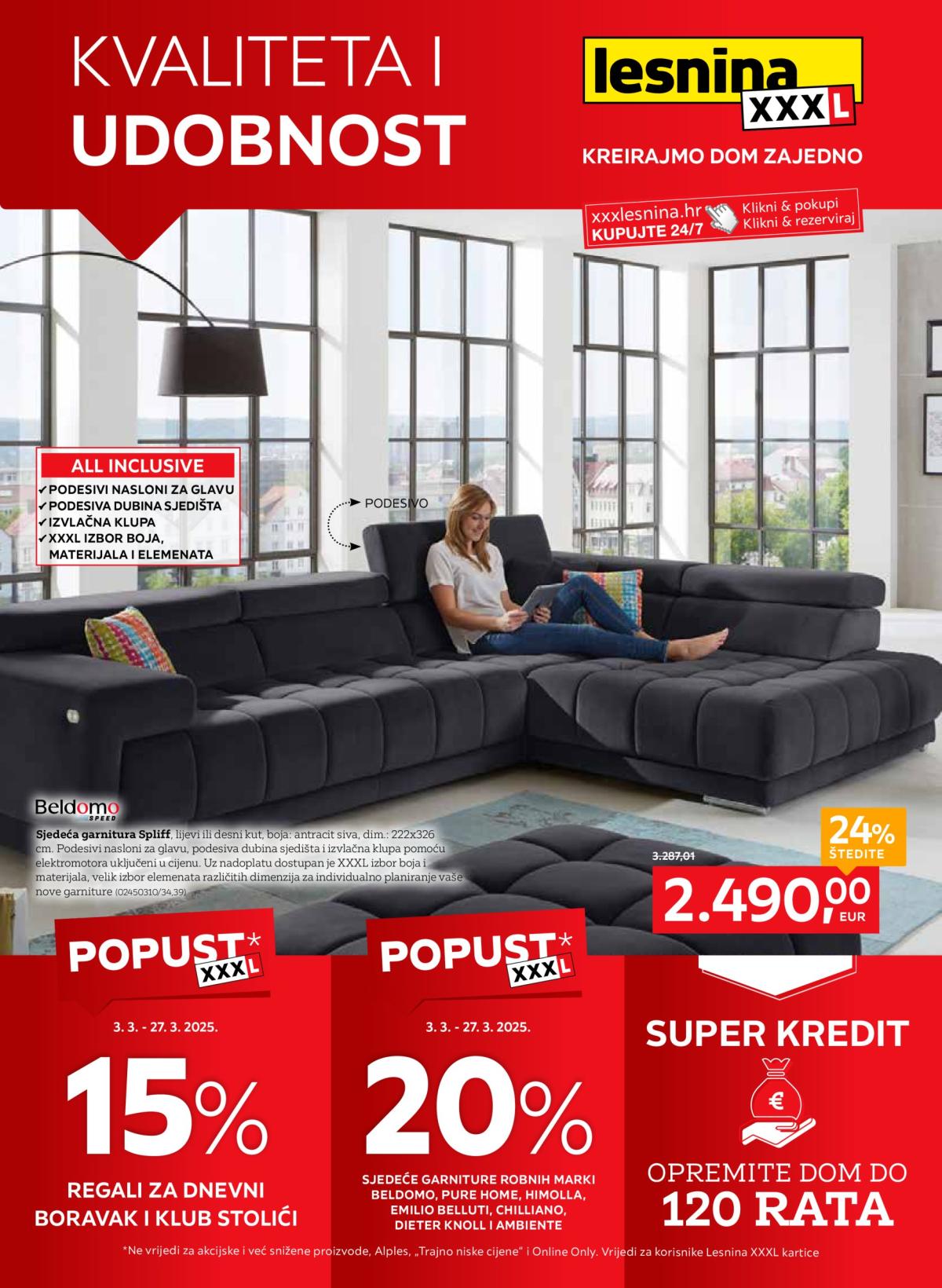 Lesnina - Kvaliteta i udobnost katalog vrijedi od 03.03. do 27.03.