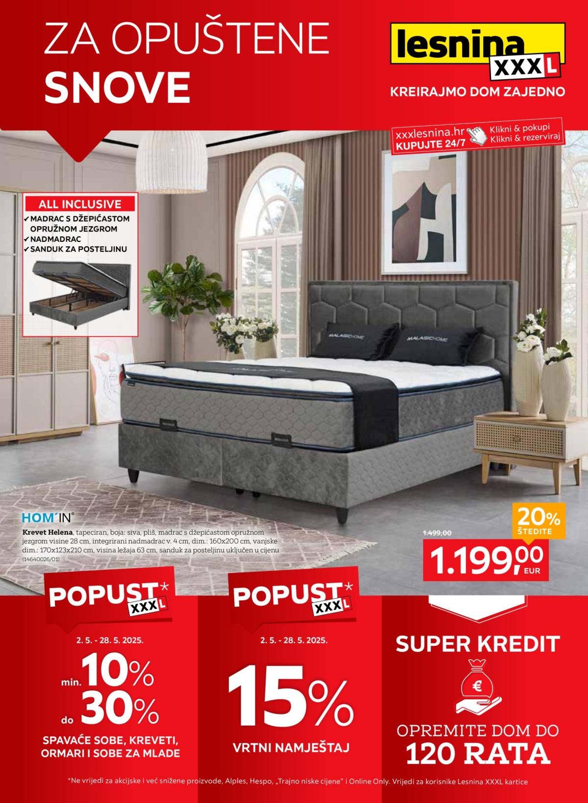 Lesnina - Za opuštene snove katalog vrijedi od 02.05. do 28.05.