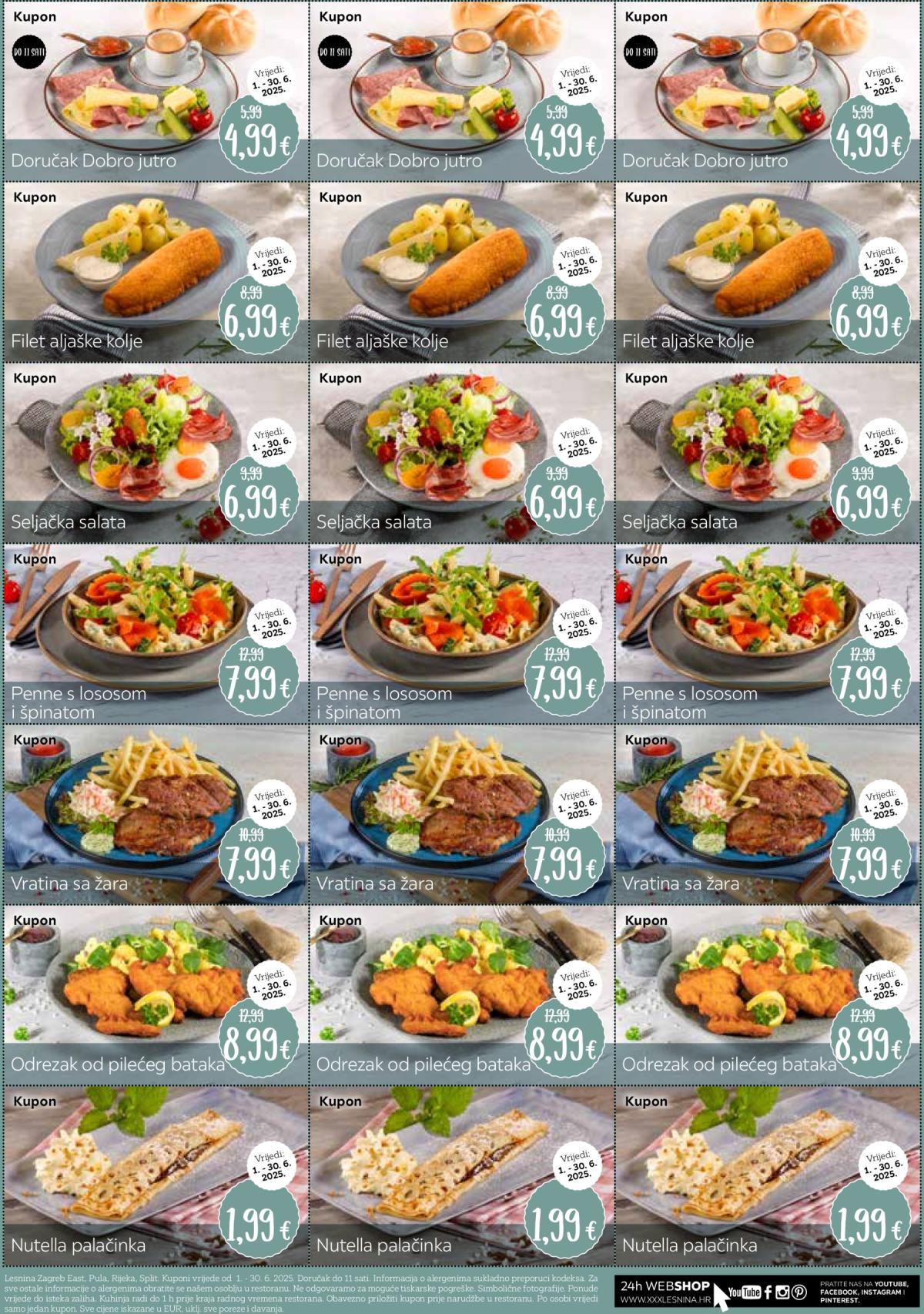 Prelistajte katalog Lesnina Restoran - Lesnina Zagreb East, Pula, Rijeka i Split, vrijedi od 01.06. do 30.06.