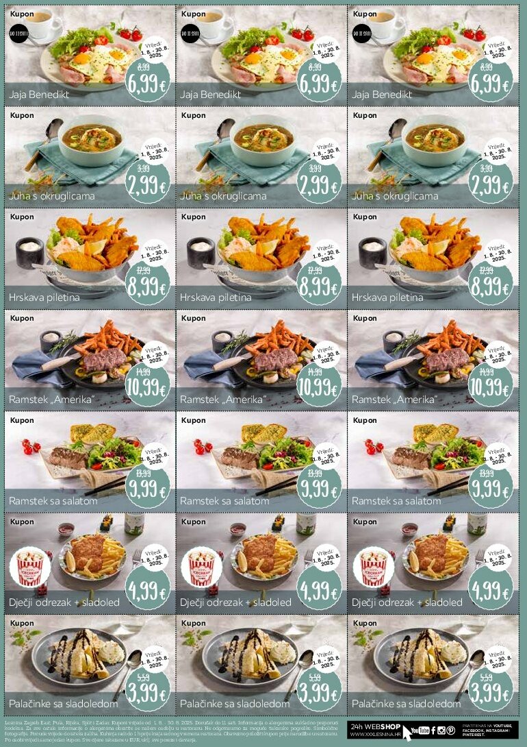 Prelistajte katalog Lesnina Restoran - Lesnina Zagreb East, Pula, Rijeka i Split, vrijedi od 01.08. do 31.08.