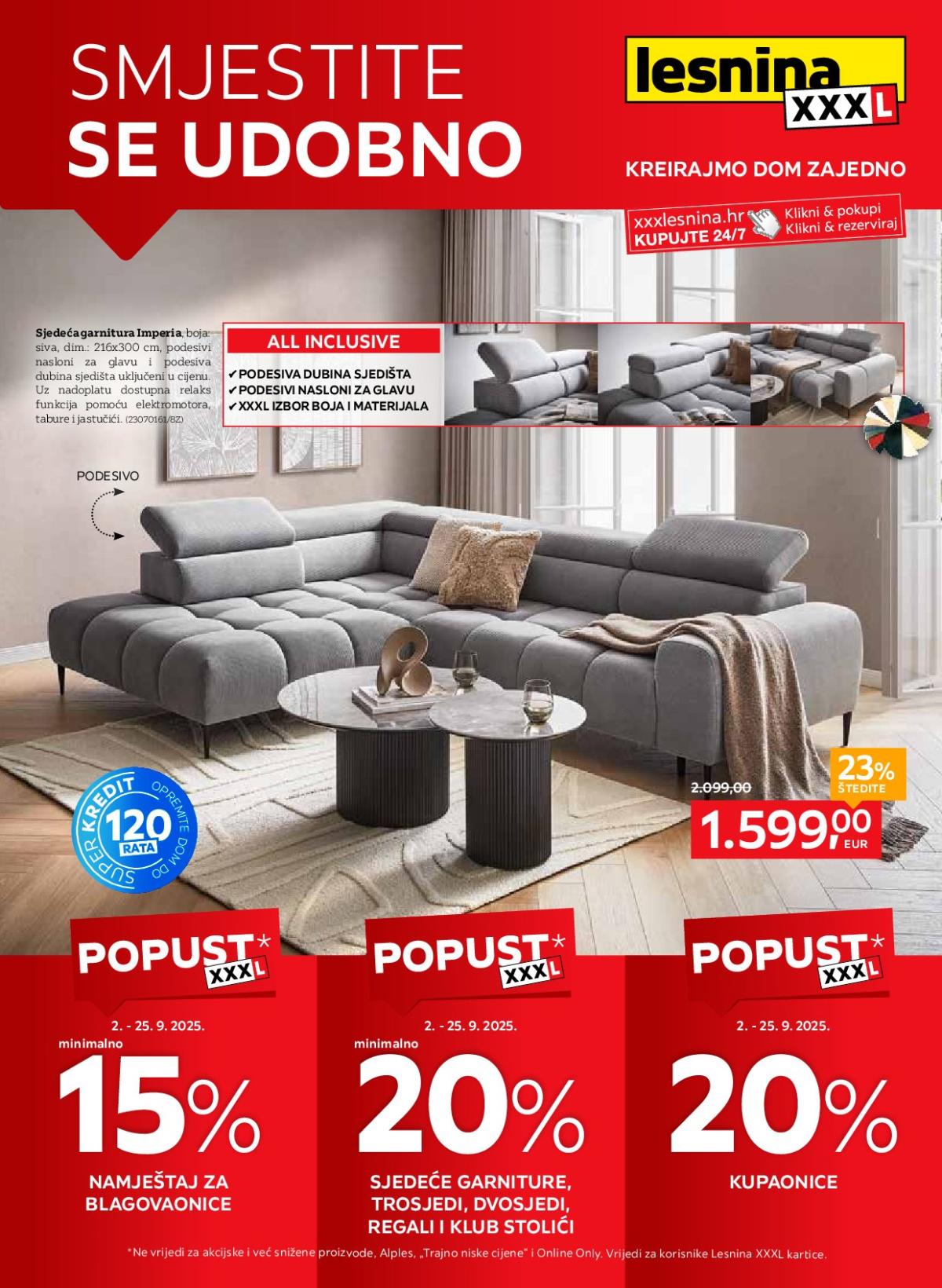 Prelistajte katalog Lesnina - Smjestite se udobno, vrijedi od 02.09. do 25.09.