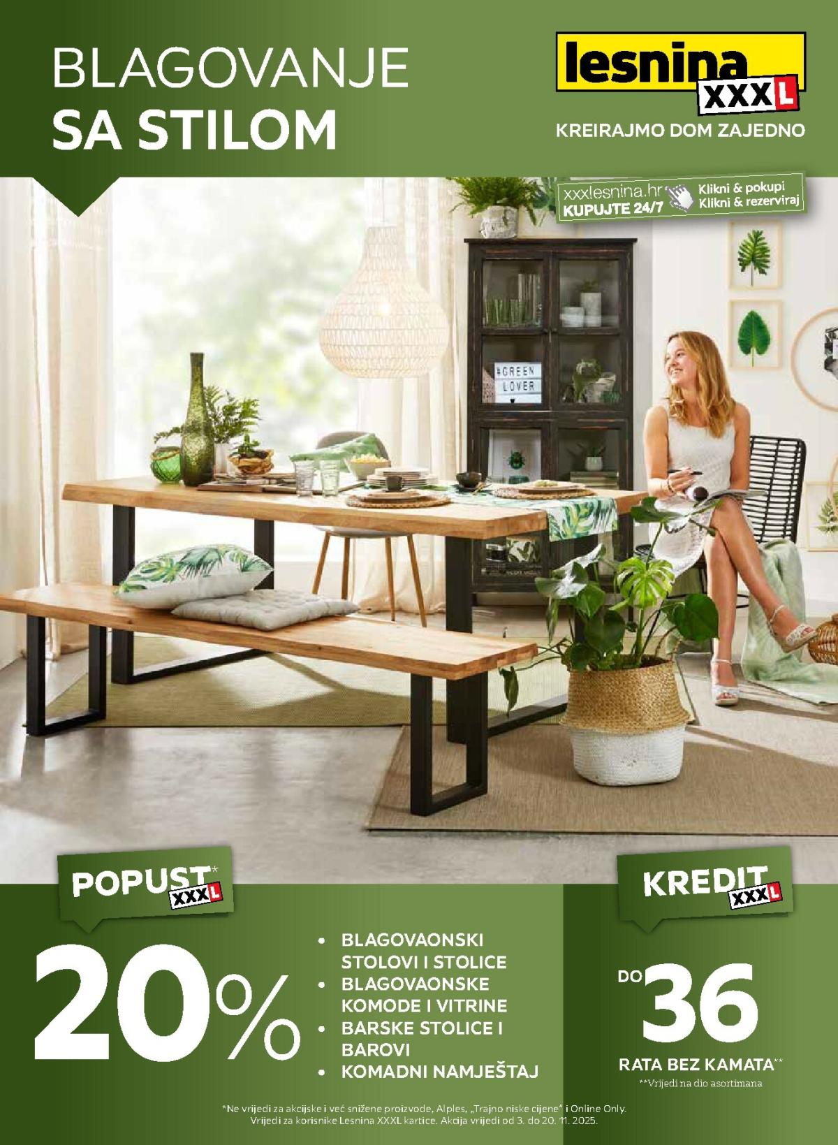 Prelistajte katalog Lesnina - Blagovanje sa stilom, vrijedi od 03.11. do 20.11.