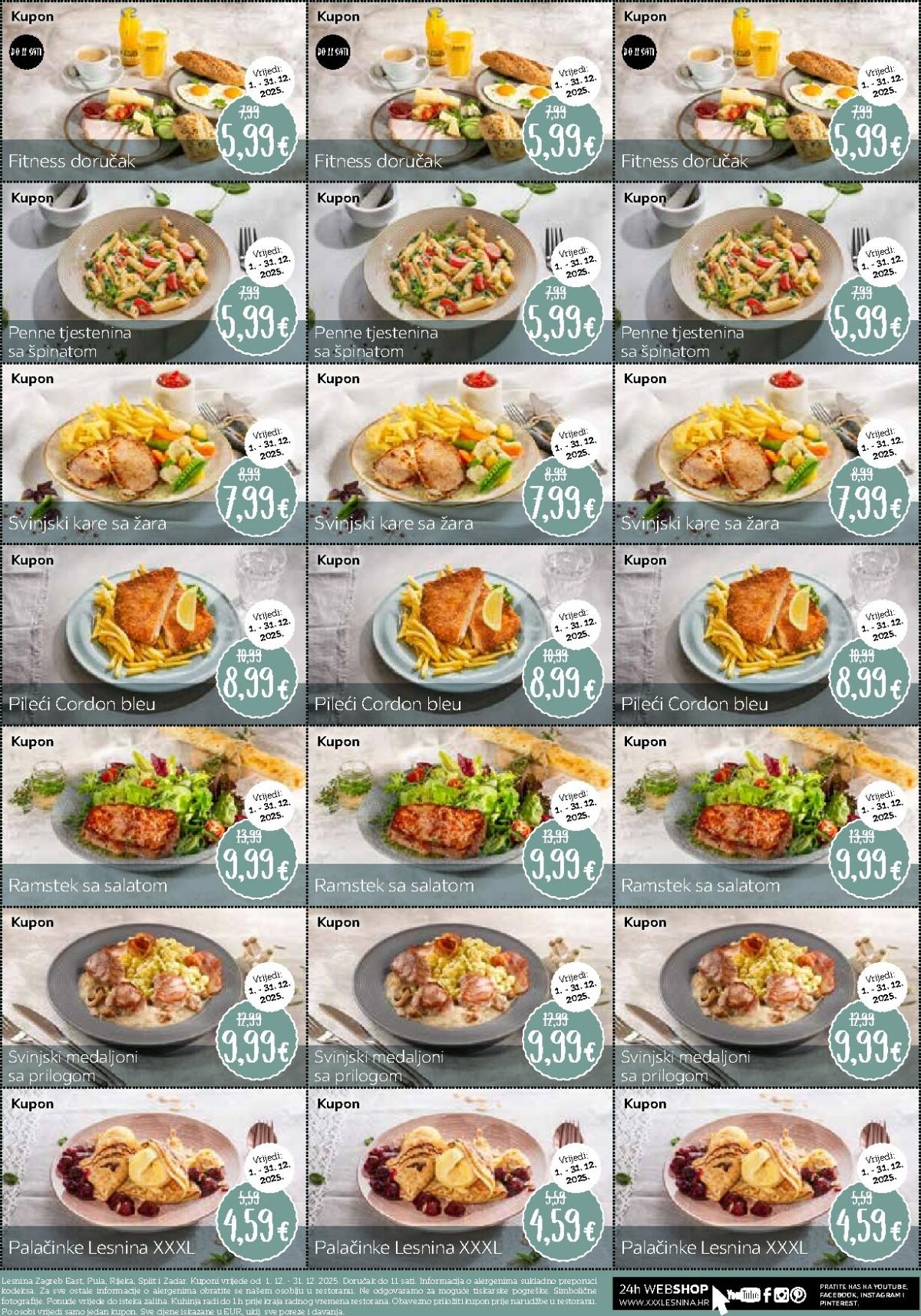 Prelistajte katalog Lesnina Restoran - Lesnina Zagreb East, Pula, Rijeka i Split, vrijedi od 01.12. do 31.12.