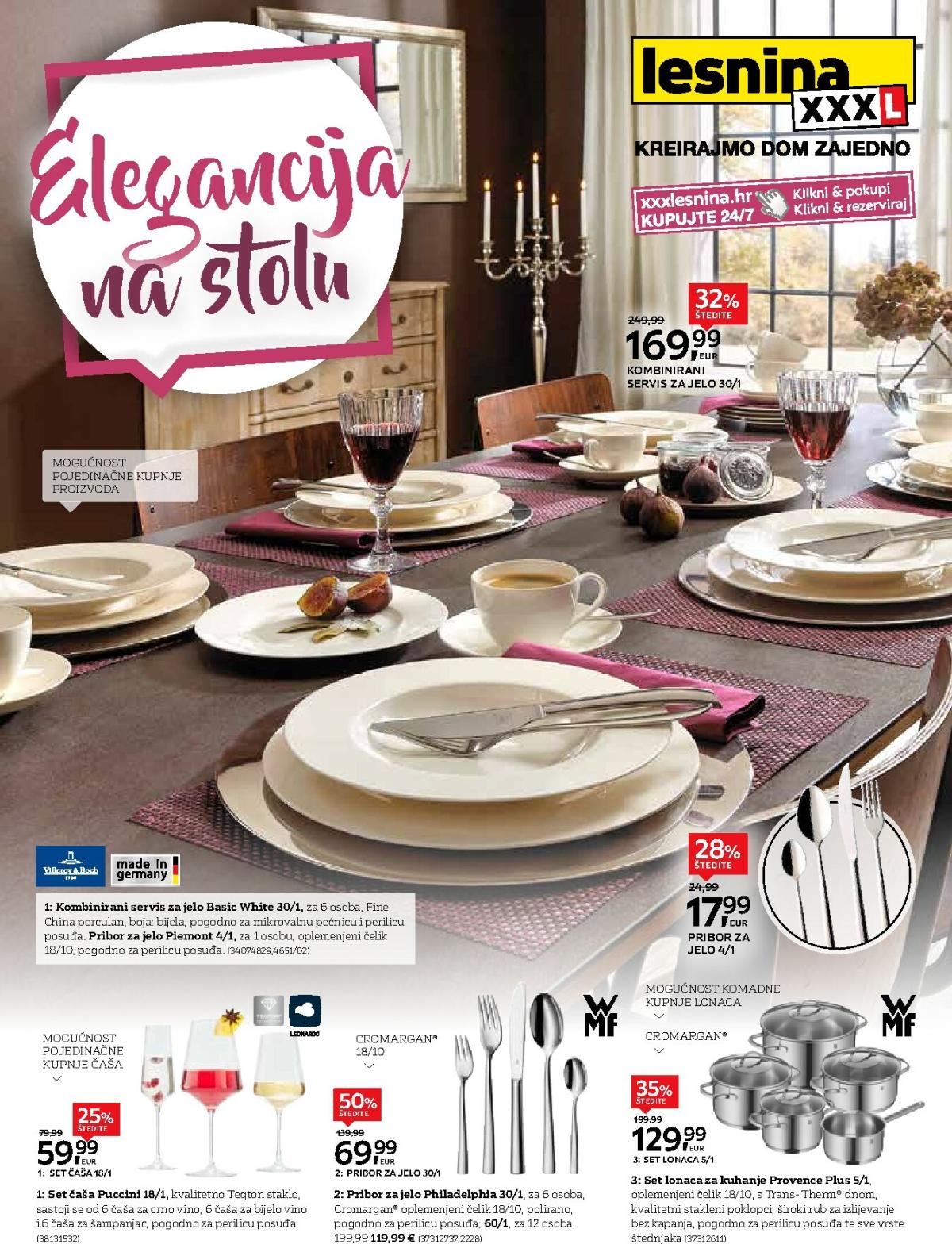 Prelistajte katalog Lesnina - Elegancija na stolu, vrijedi od 27.01.2026 do 19.02.2026