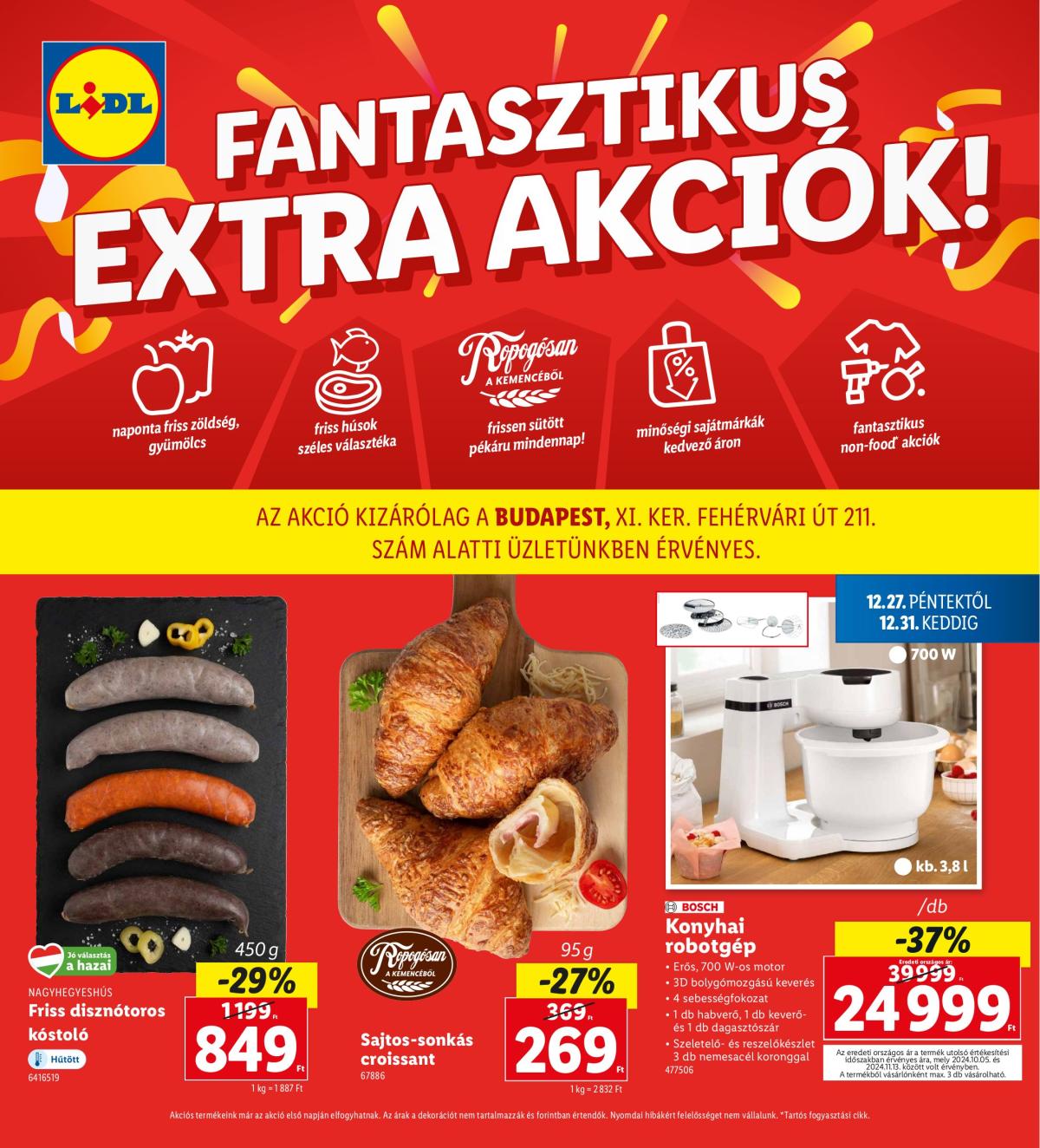 Lidl - Budapest akciós újság, érvényes 12.27. - 12.31.