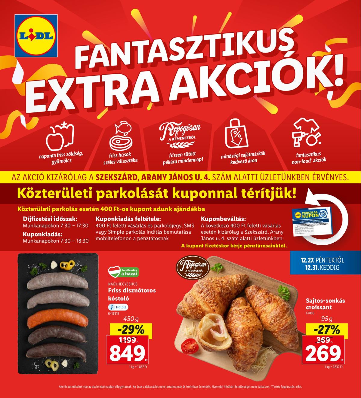 Lidl - Szekszárd akciós újság, érvényes 12.27. - 12.31.