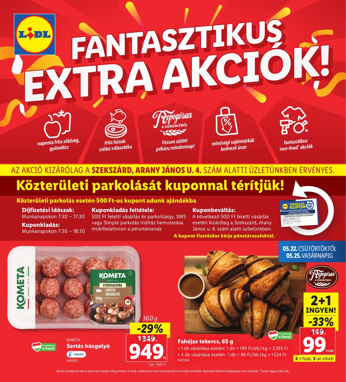 Lidl - Szekszárd akciós újság, érvényes 05.22. - 05.25.