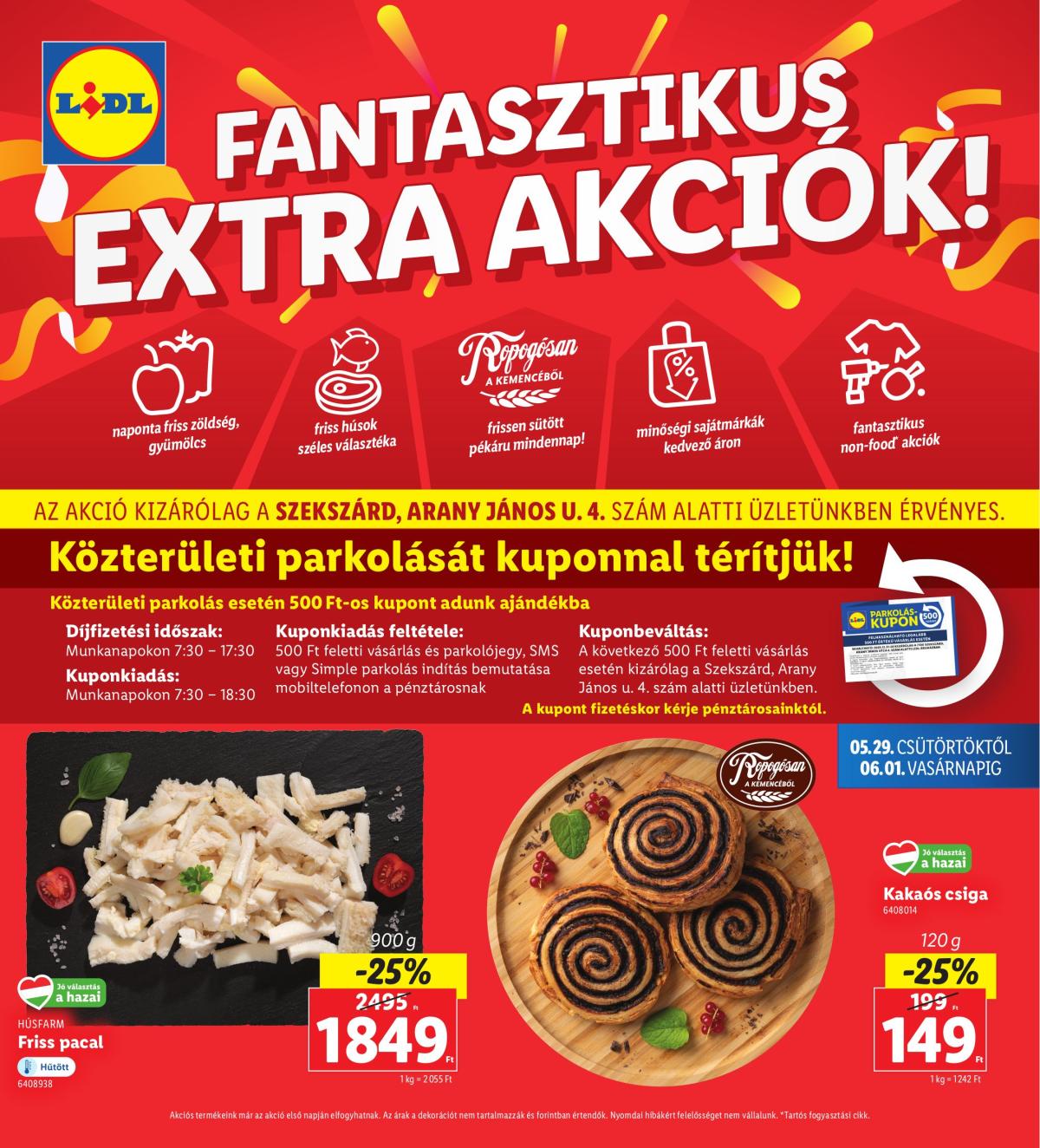 Lidl - Szekszárd akciós újság, érvényes 05.29. - 06.01.