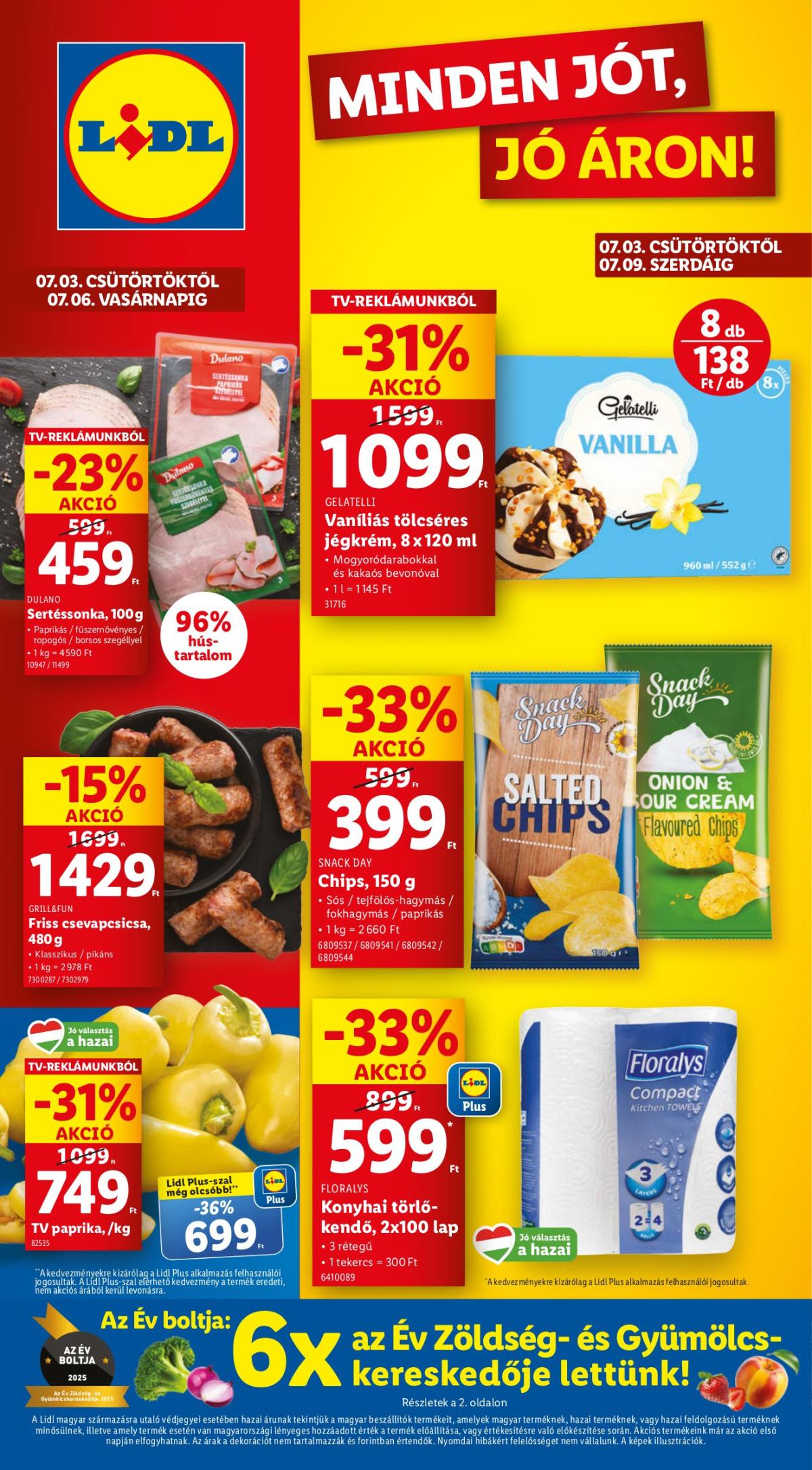 Lidl akciós újság, érvényes 07.03. - 07.09.